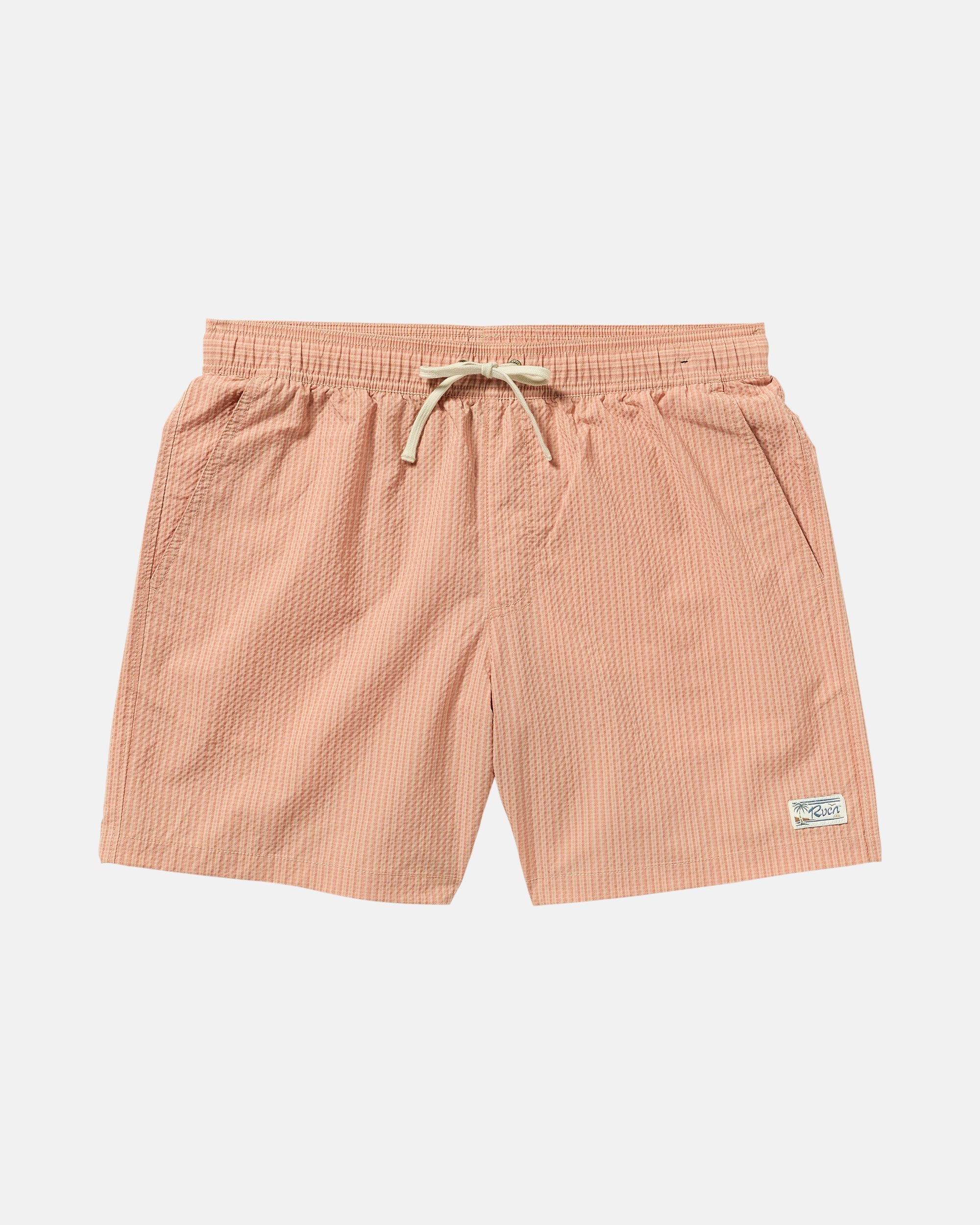 Exotica Seersucker Elastic 17" Short - Apricot | RVCA for sale