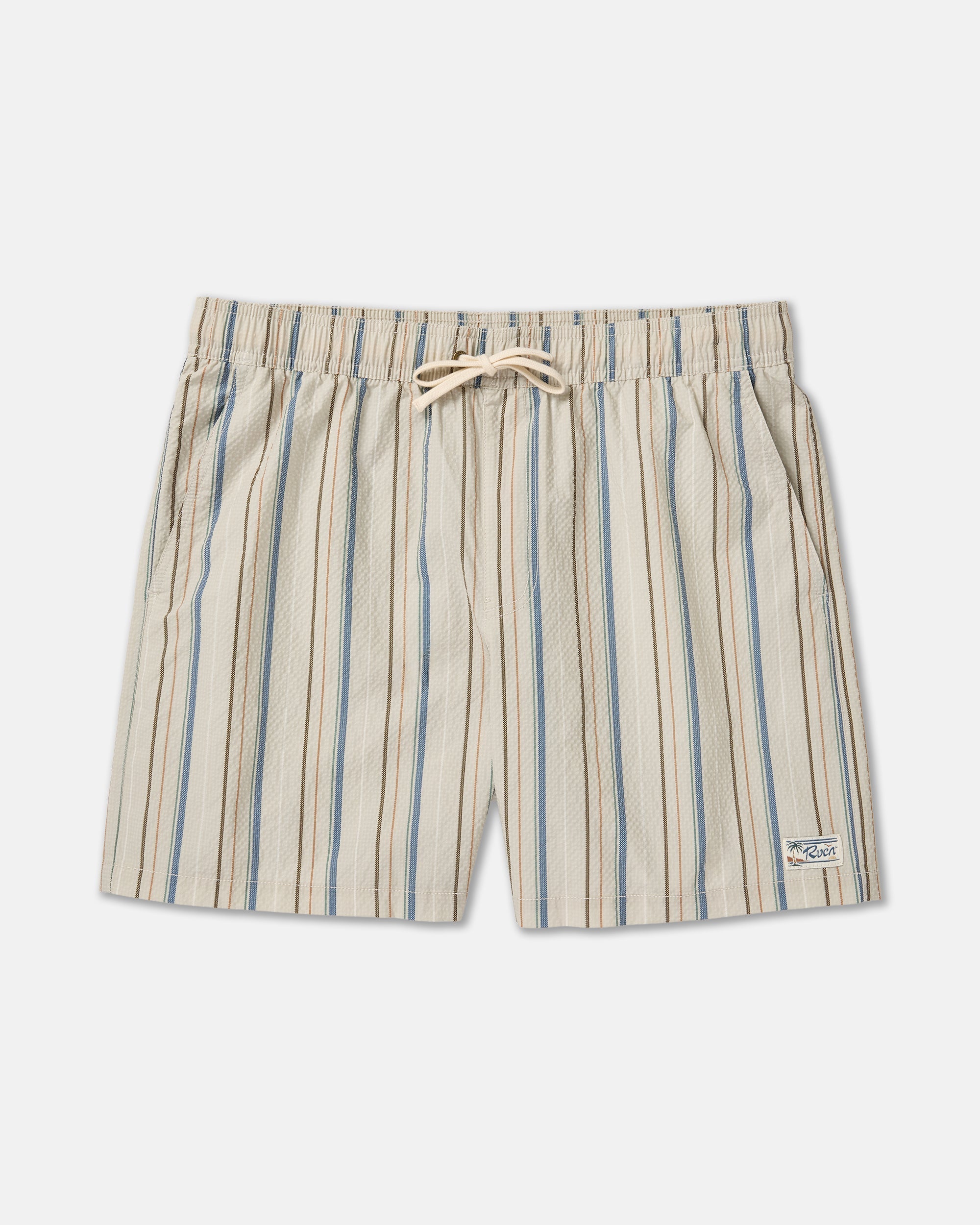 Exotica Seersucker Elastic 17" - Light Khaki | RVCA discount
