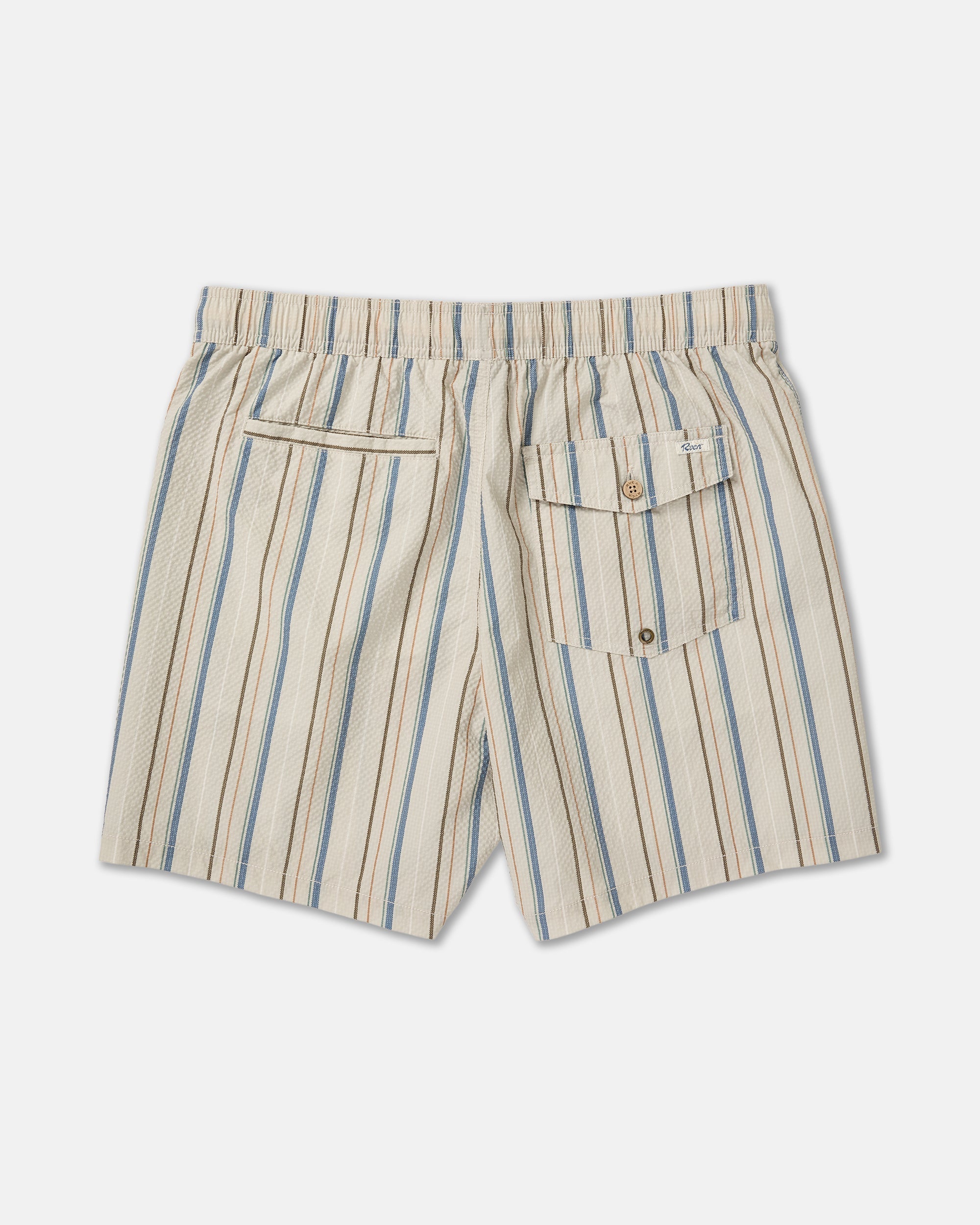 Exotica Seersucker Elastic 17" - Light Khaki | RVCA discount