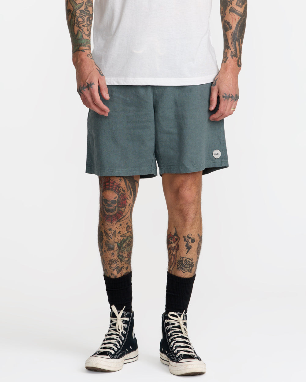 Sands Elastic 17" Shorts - Balsam Green | RVCA for sale