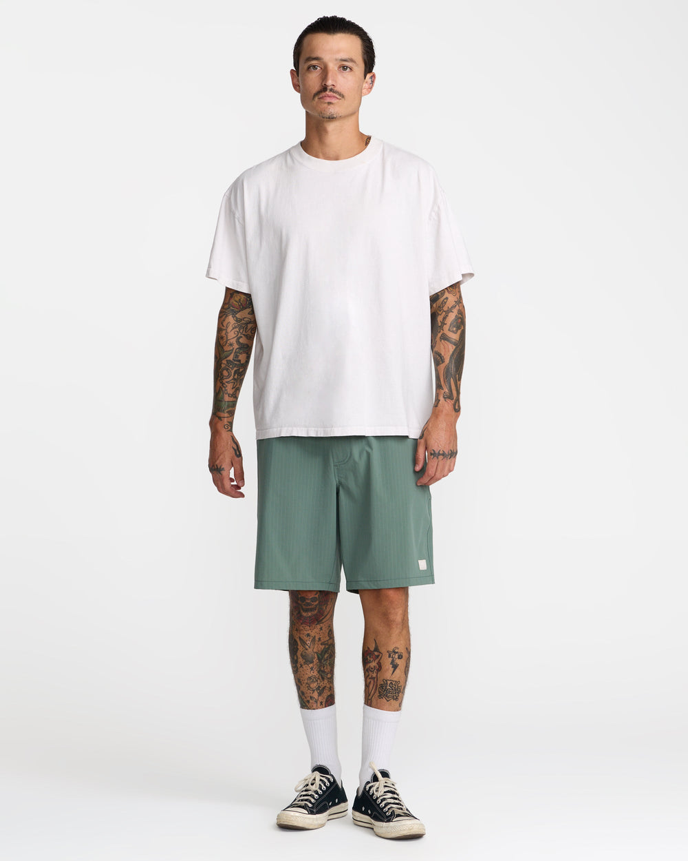 VAcancy Ghost Stripe 19" Shorts - Jade | RVCA discount