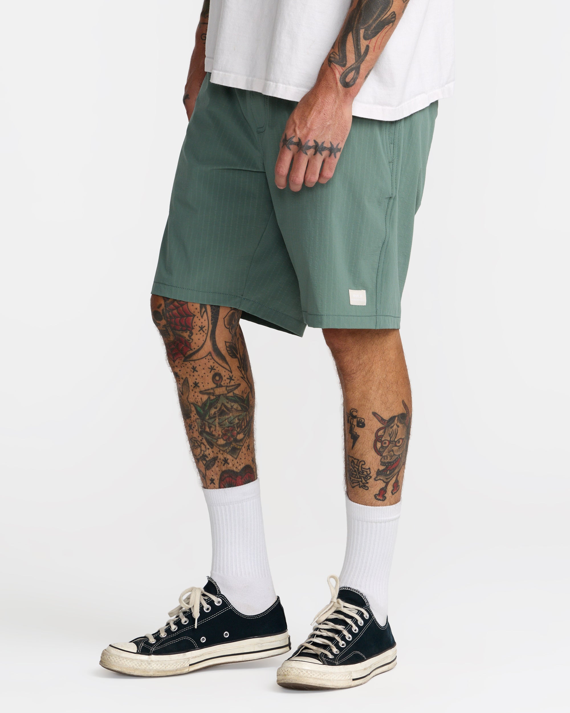VAcancy Ghost Stripe 19" Shorts - Jade | RVCA discount
