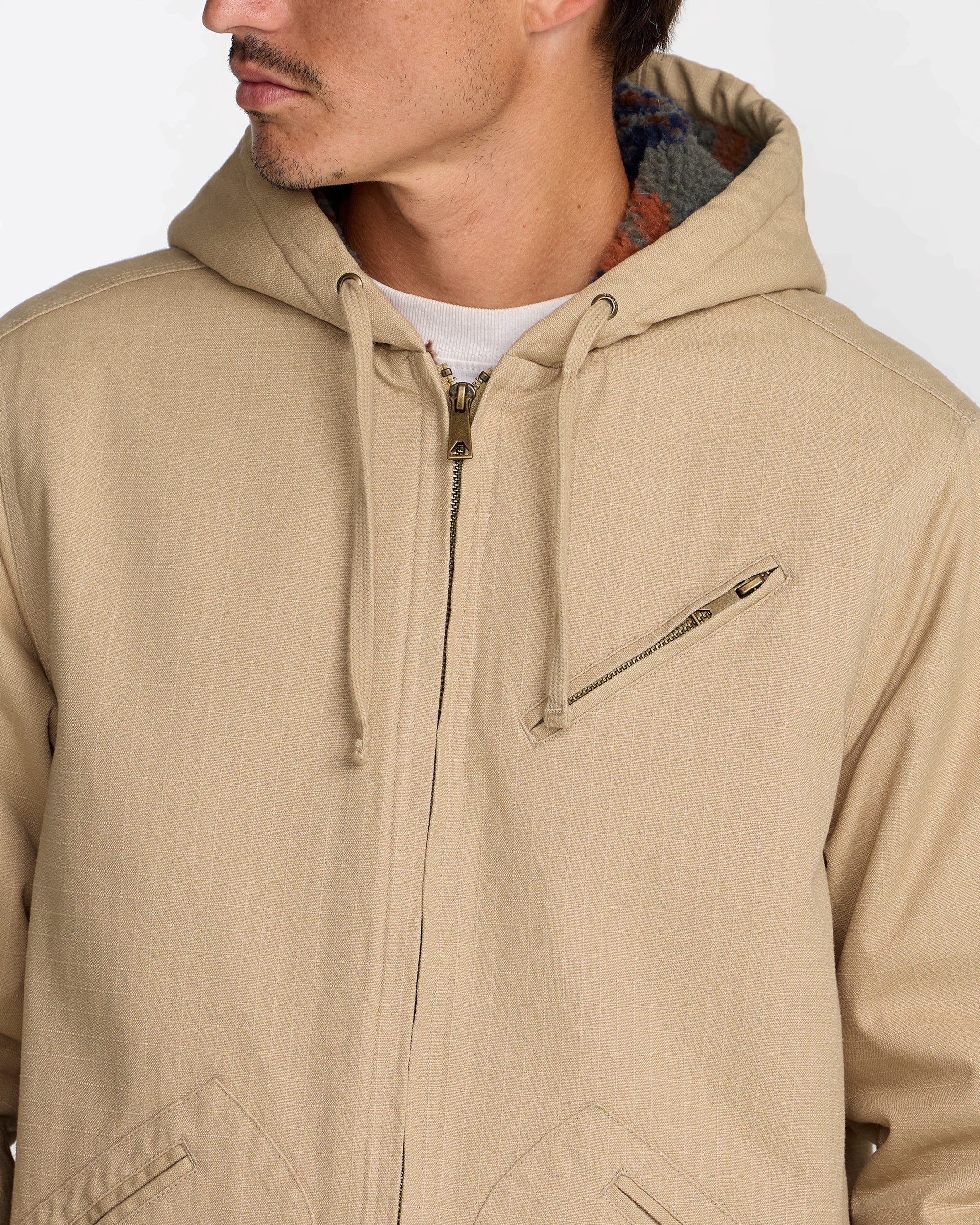 Sonora Hooded Jacket - Khaki | RVCA discount
