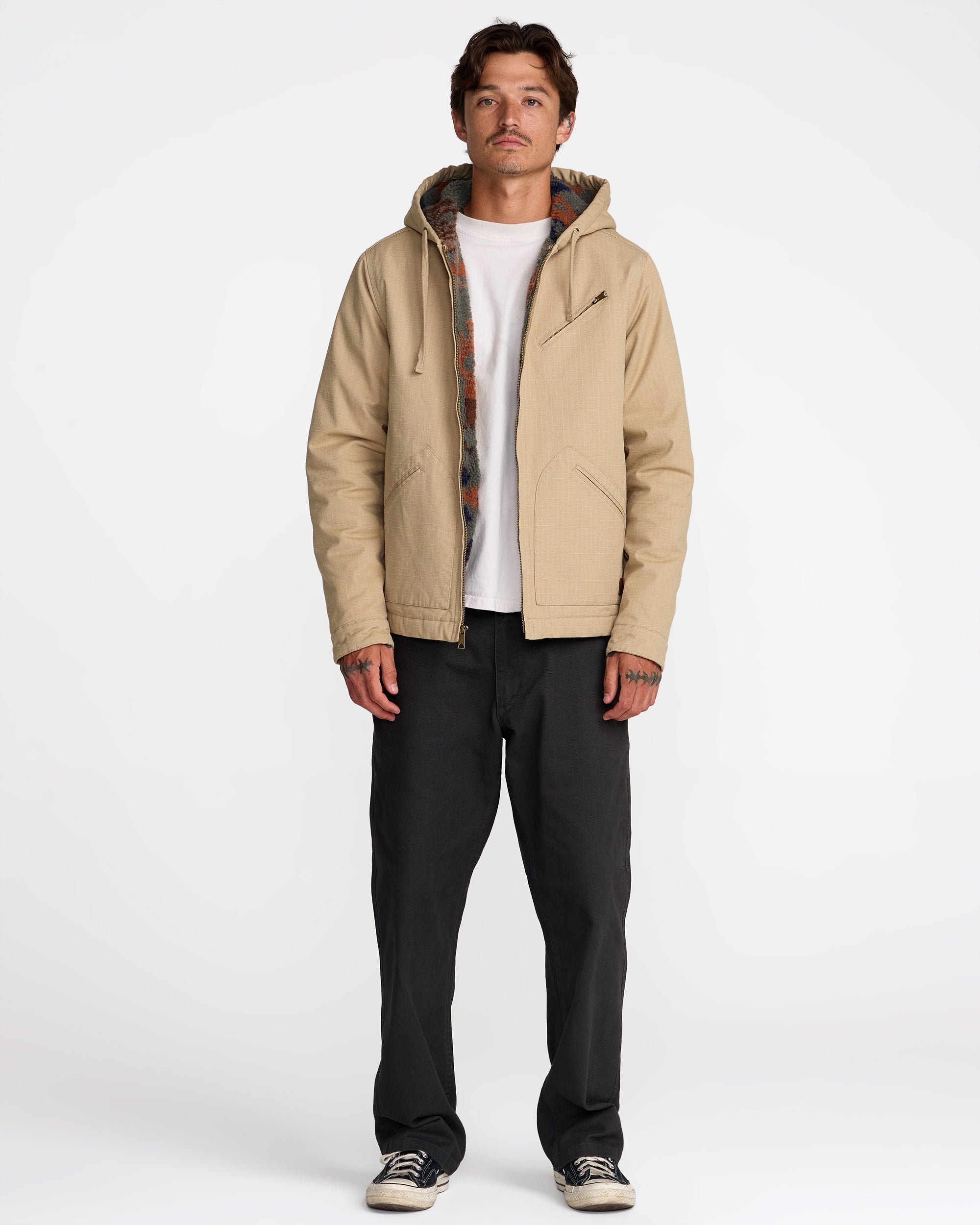 Sonora Hooded Jacket - Khaki | RVCA discount