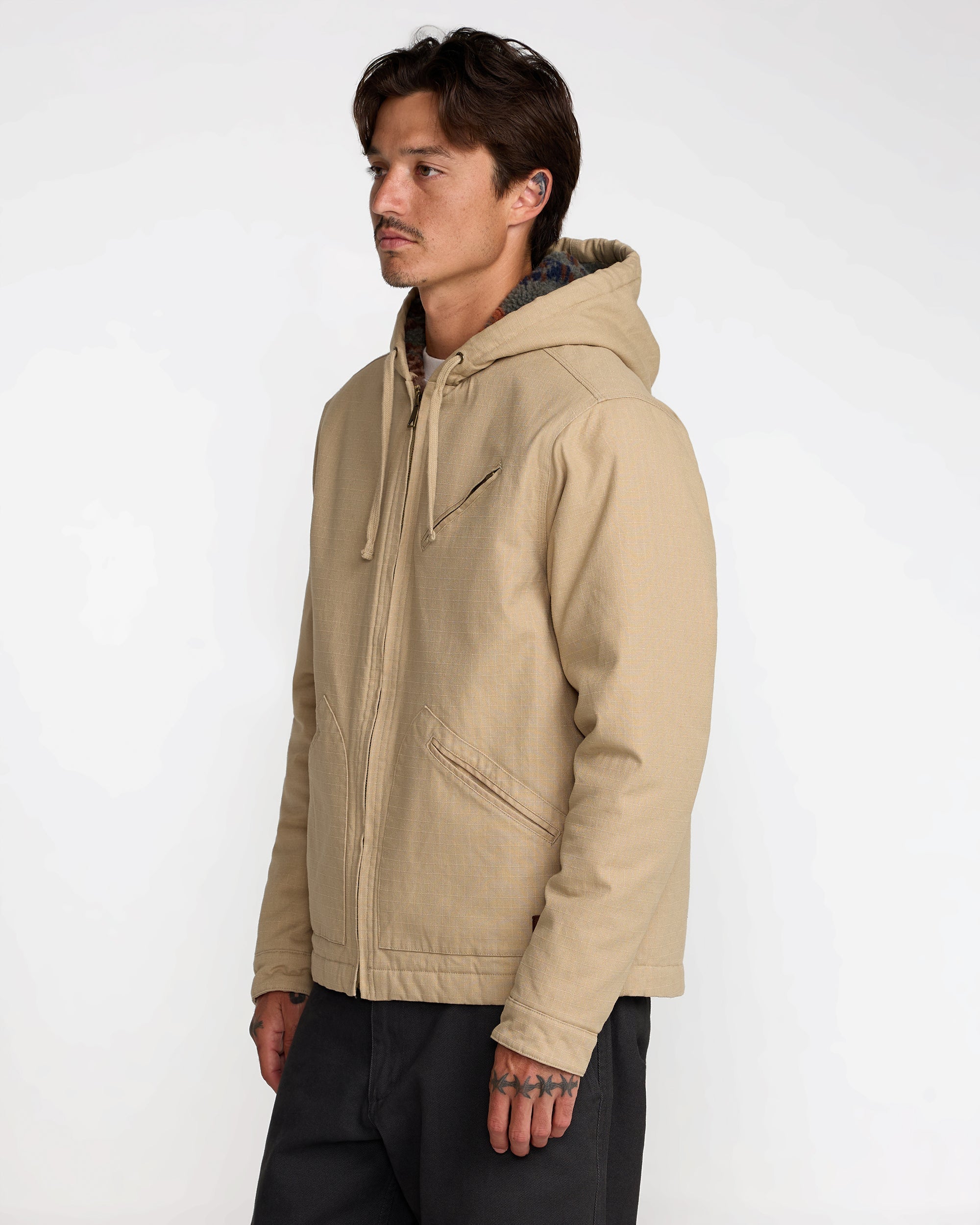 Sonora Hooded Jacket - Khaki | RVCA discount
