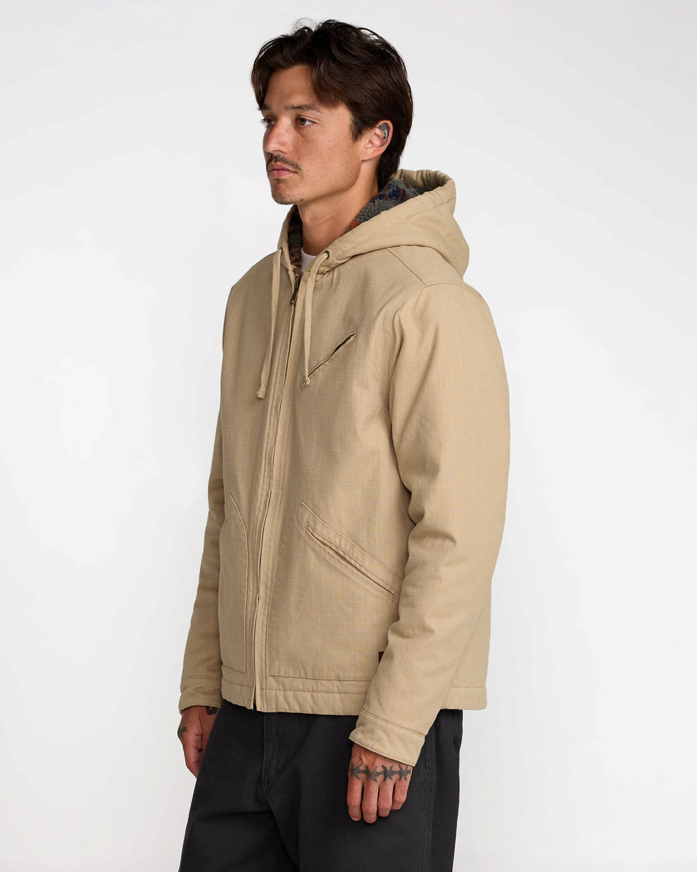Sonora Hooded Jacket - Khaki | RVCA discount