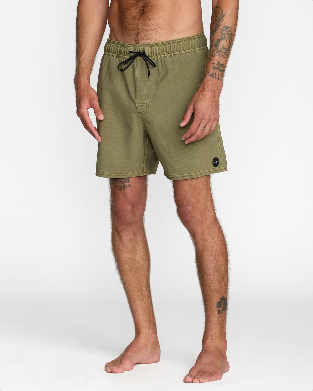 VA Pigment Elastic Short Trunk 16" - Martini Olive | RVCA outlet