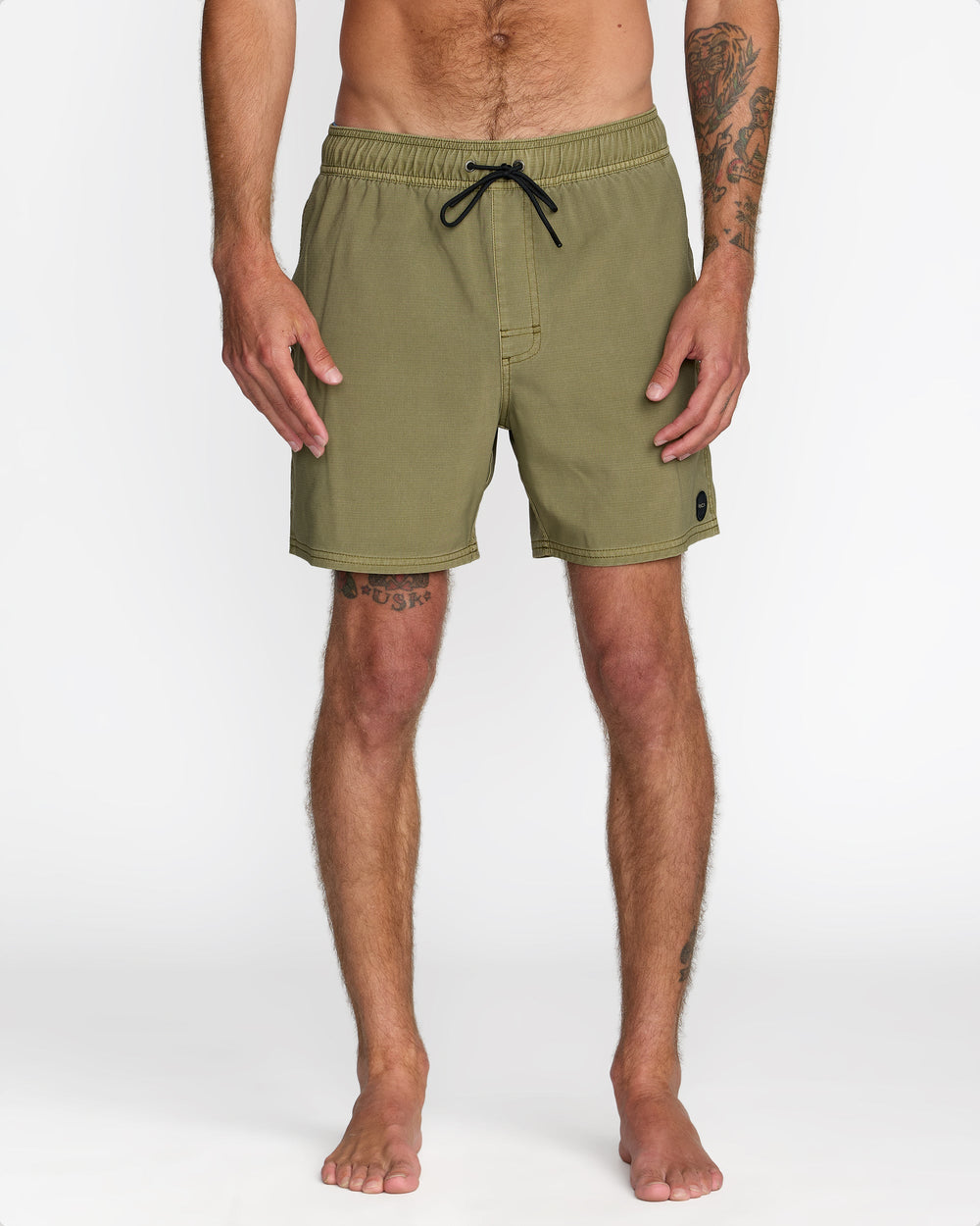 VA Pigment Elastic Short Trunk 16" - Martini Olive | RVCA outlet