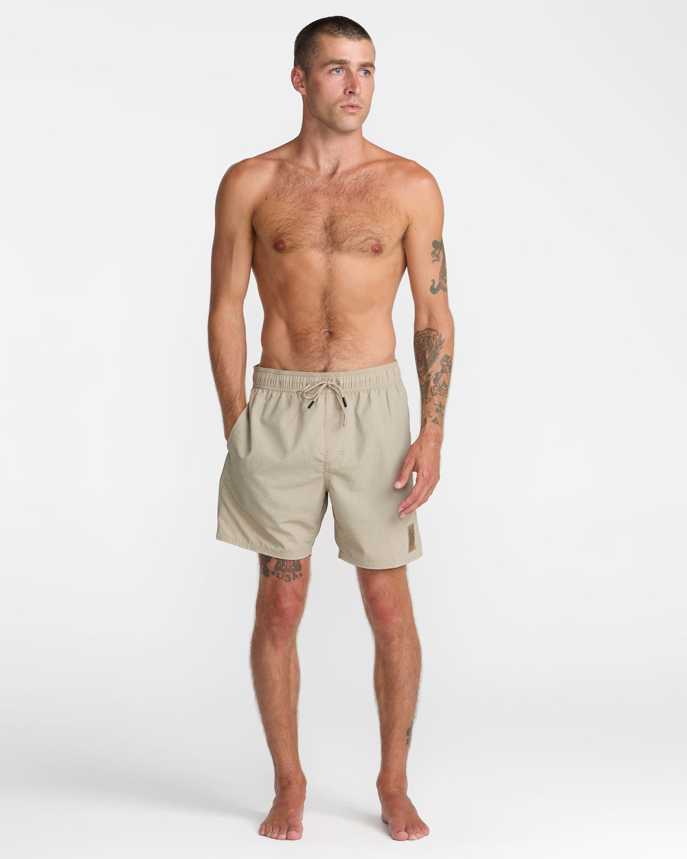 Crest Elastic 17" Shorts - Covert Green | RVCA US