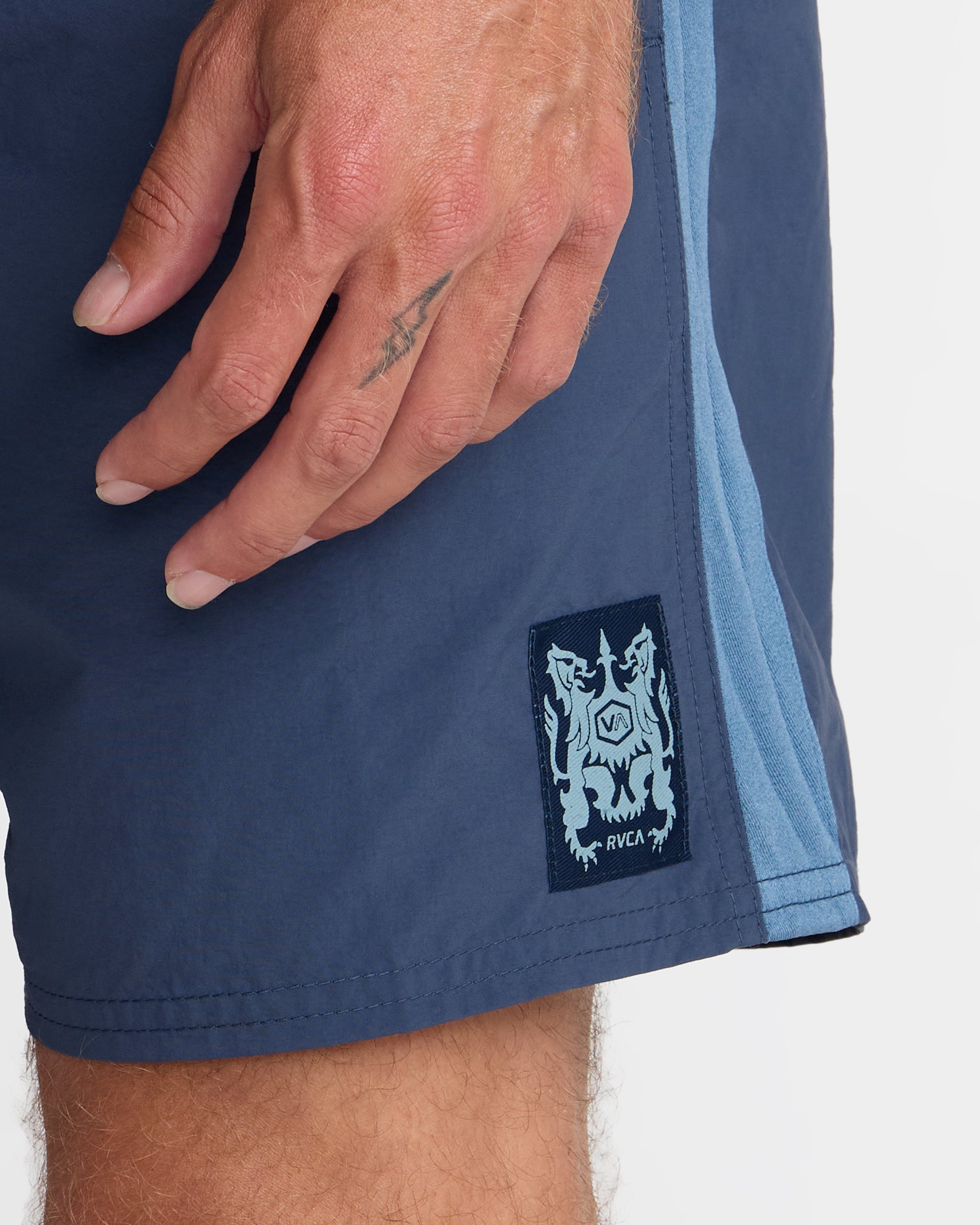 Crest Elastic 17" Shorts - Moody Blue | RVCA for sale