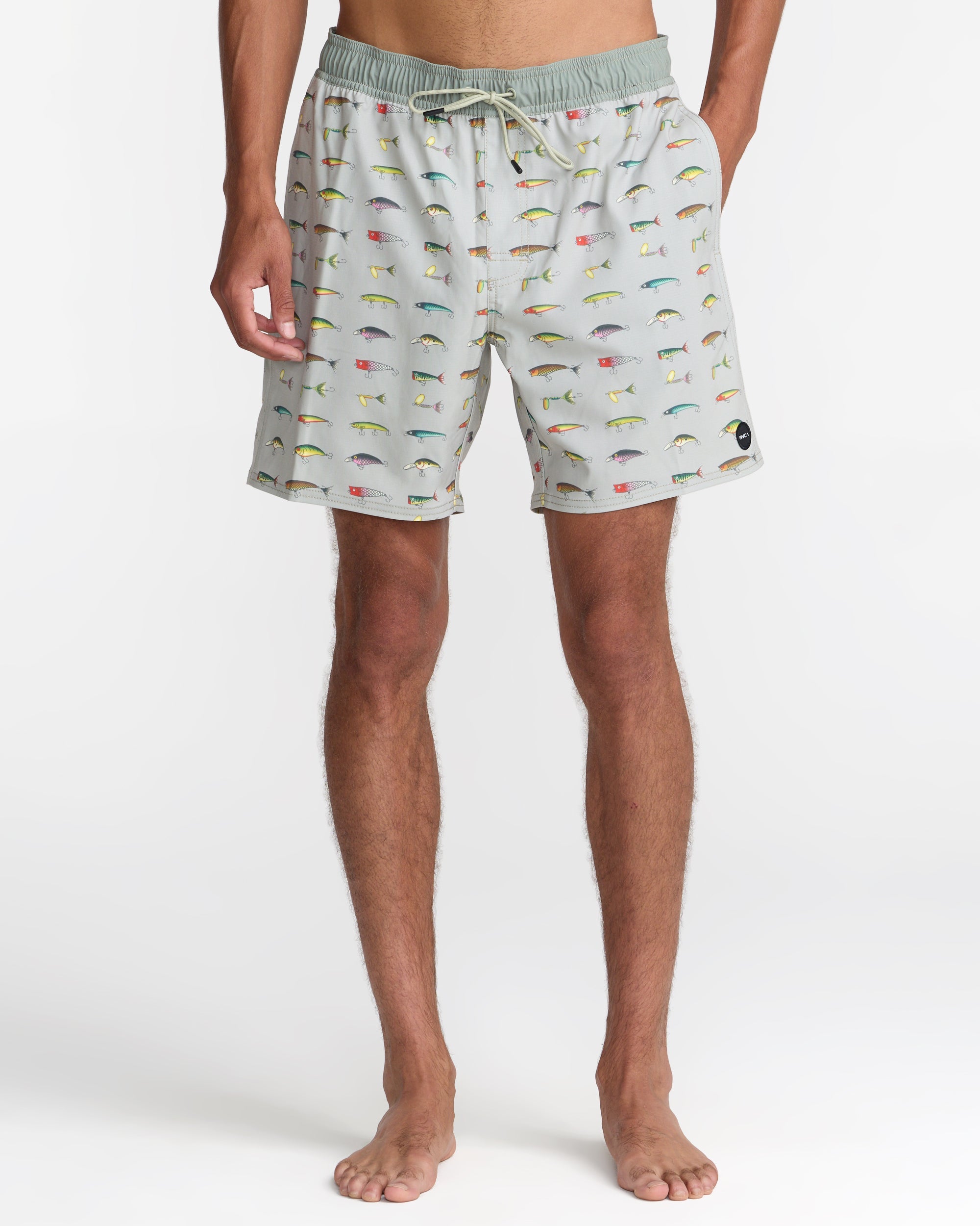 Kaleb VA Elastic Shorts - Light Olive | RVCA on sale