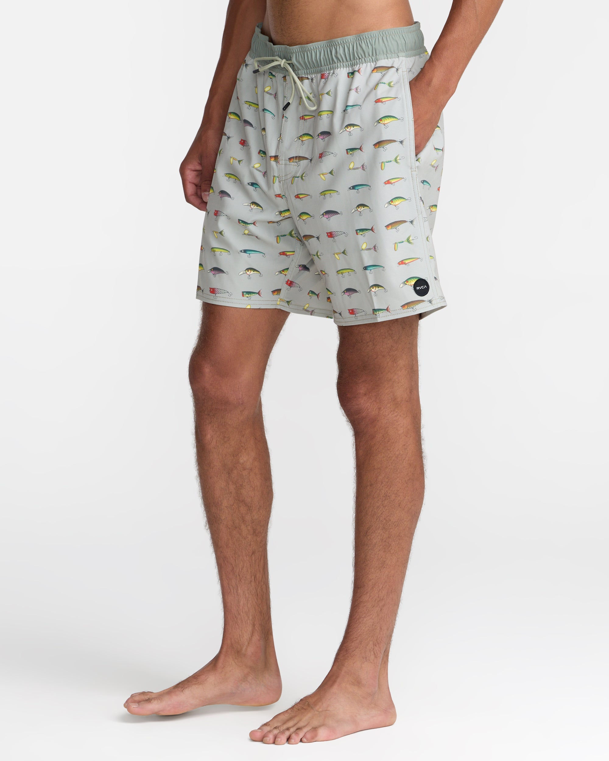 Kaleb VA Elastic Shorts - Light Olive | RVCA on sale