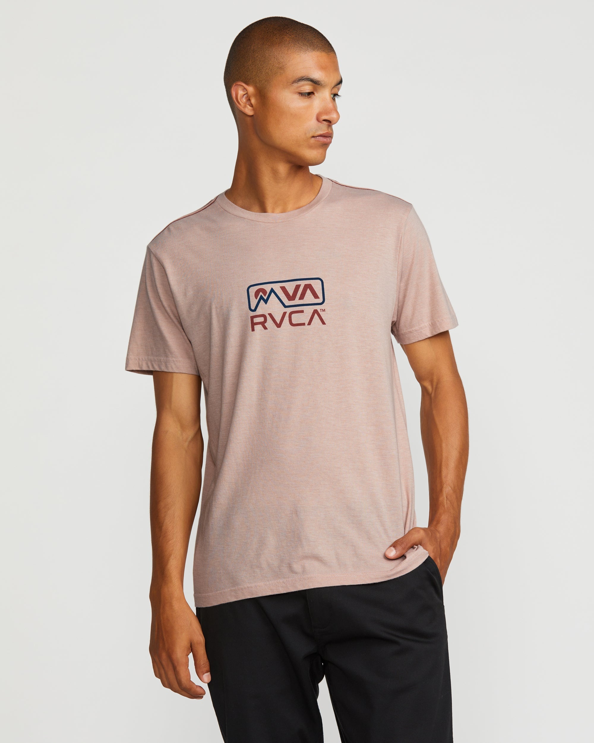 MNT RVCA Short Sleeve Tee - Pale Mauve | RVCA discount