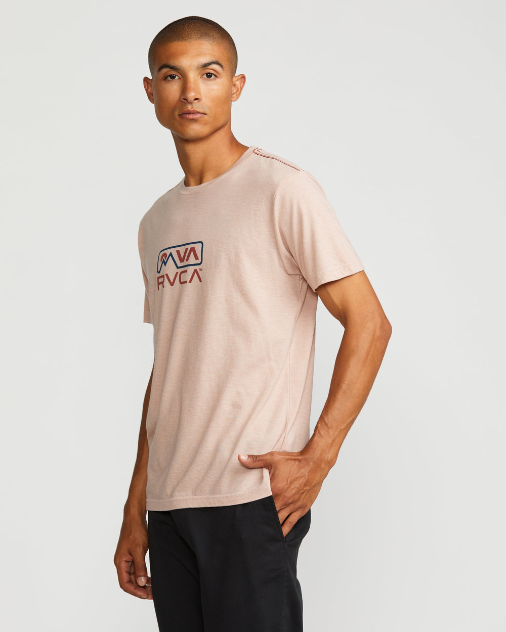 MNT RVCA Short Sleeve Tee - Pale Mauve | RVCA discount
