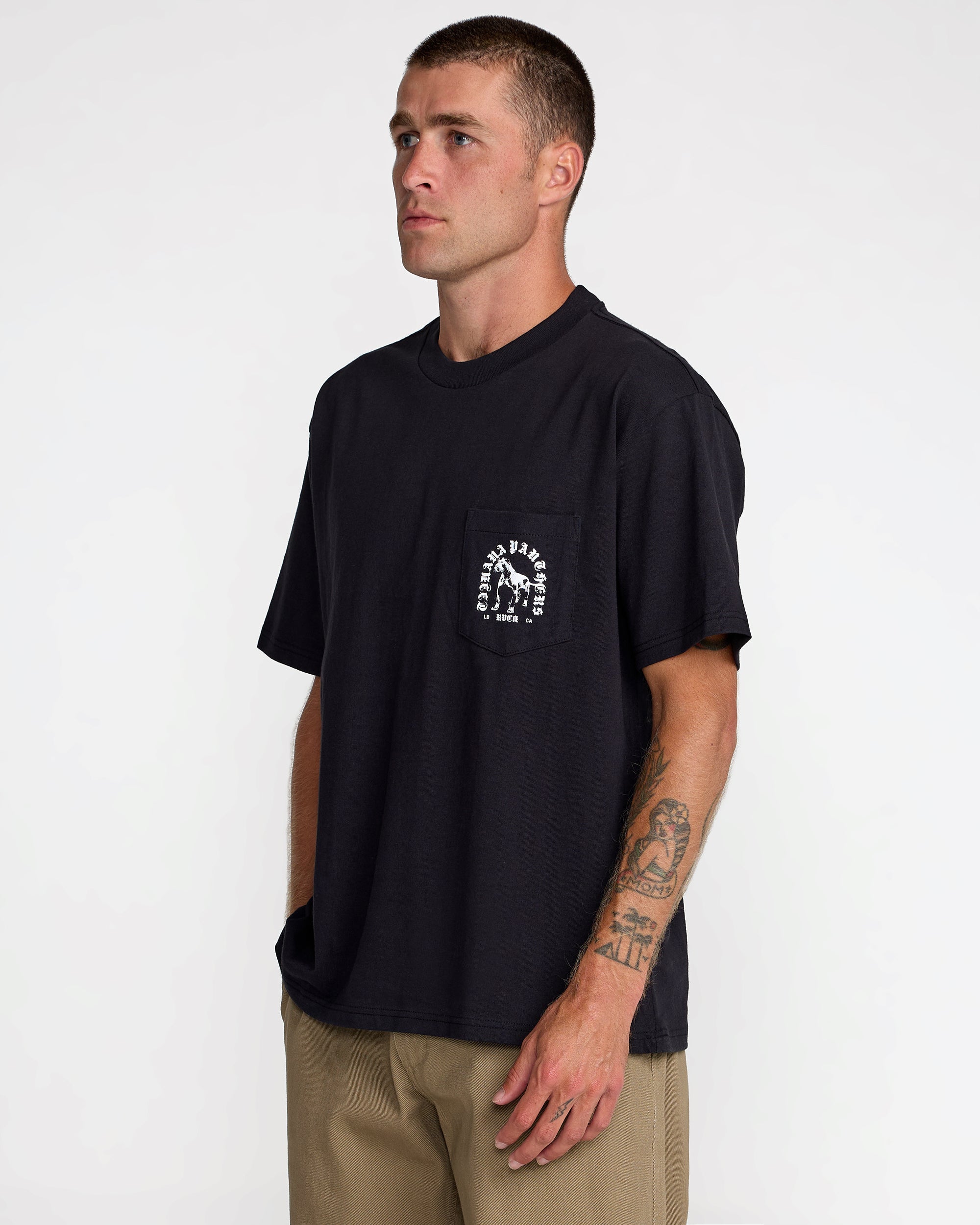 Bad Panther Short Sleeve Tee - Black | RVCA near me