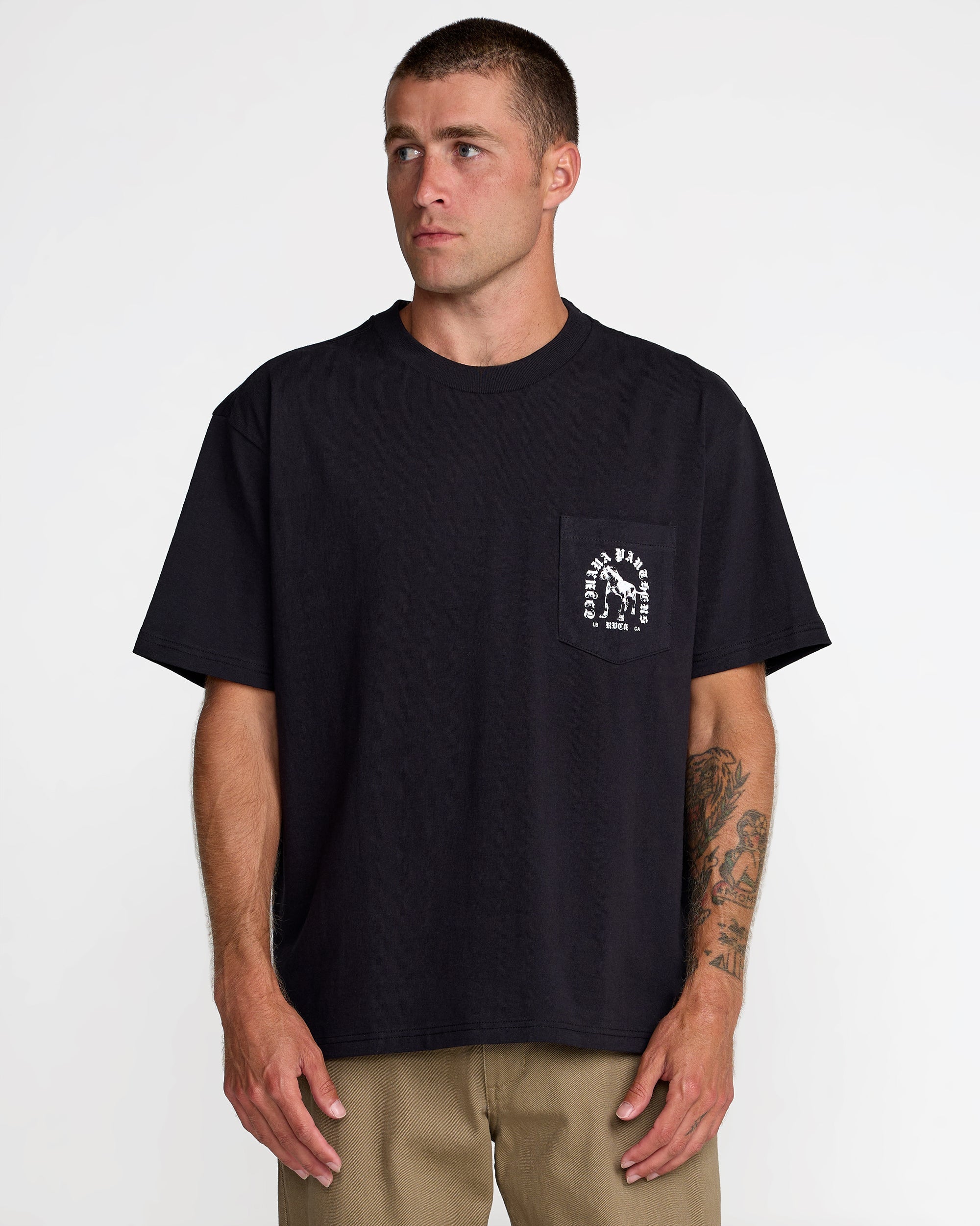 Bad Panther Short Sleeve Tee - Black | RVCA near me