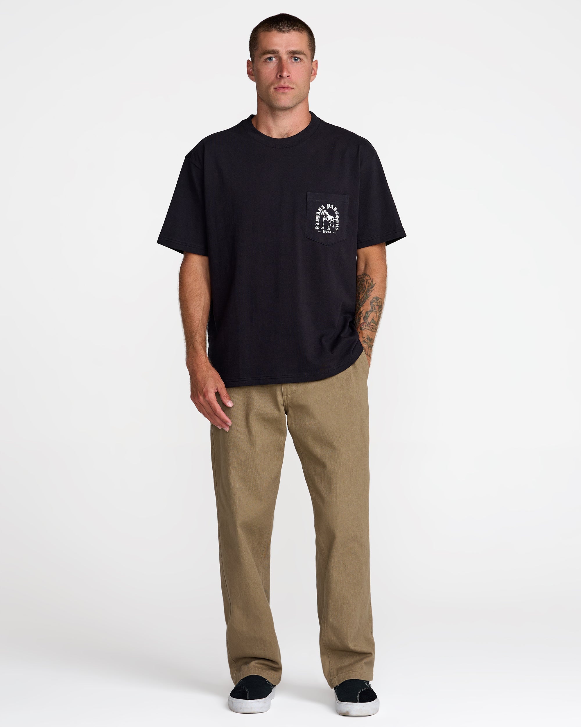 Bad Panther Short Sleeve Tee - Black | RVCA near me