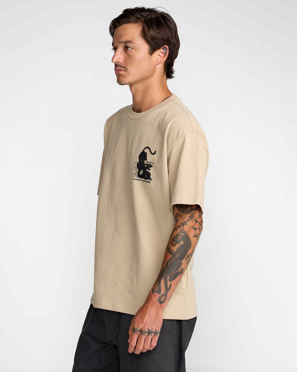 Burner Short Sleeve Tee - Khaki | RVCA on sale