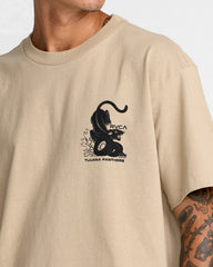 Burner Short Sleeve Tee - Khaki | RVCA on sale