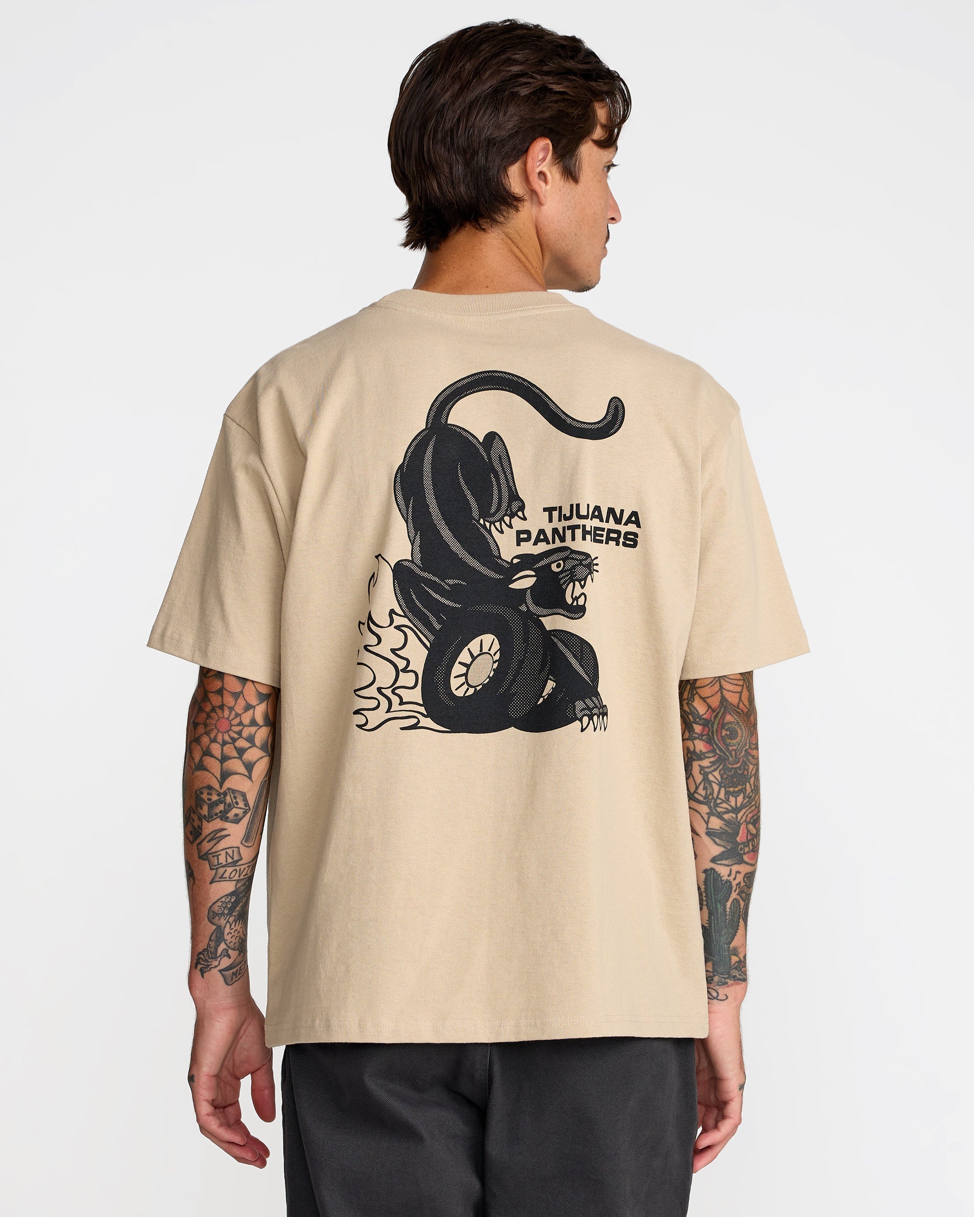 Burner Short Sleeve Tee - Khaki | RVCA on sale