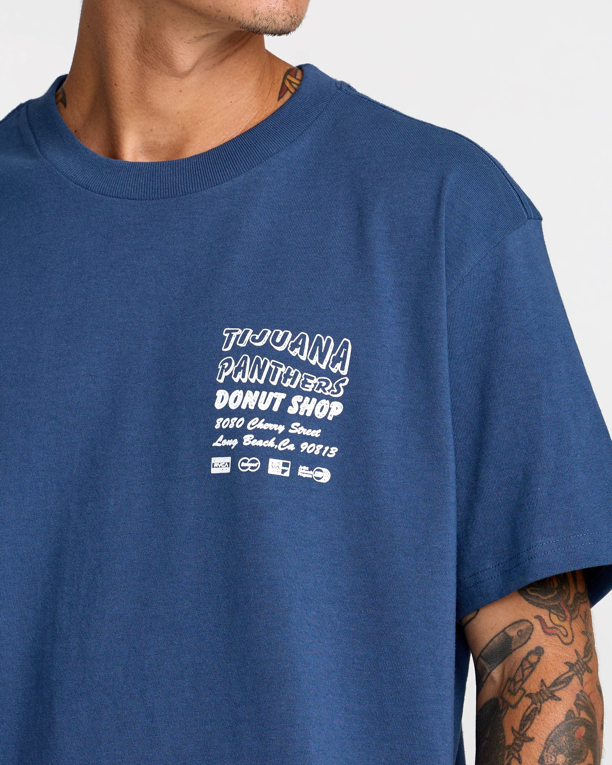 CS Donut Shop Short Sleeve Tee - Dark Denim | RVCA for sale