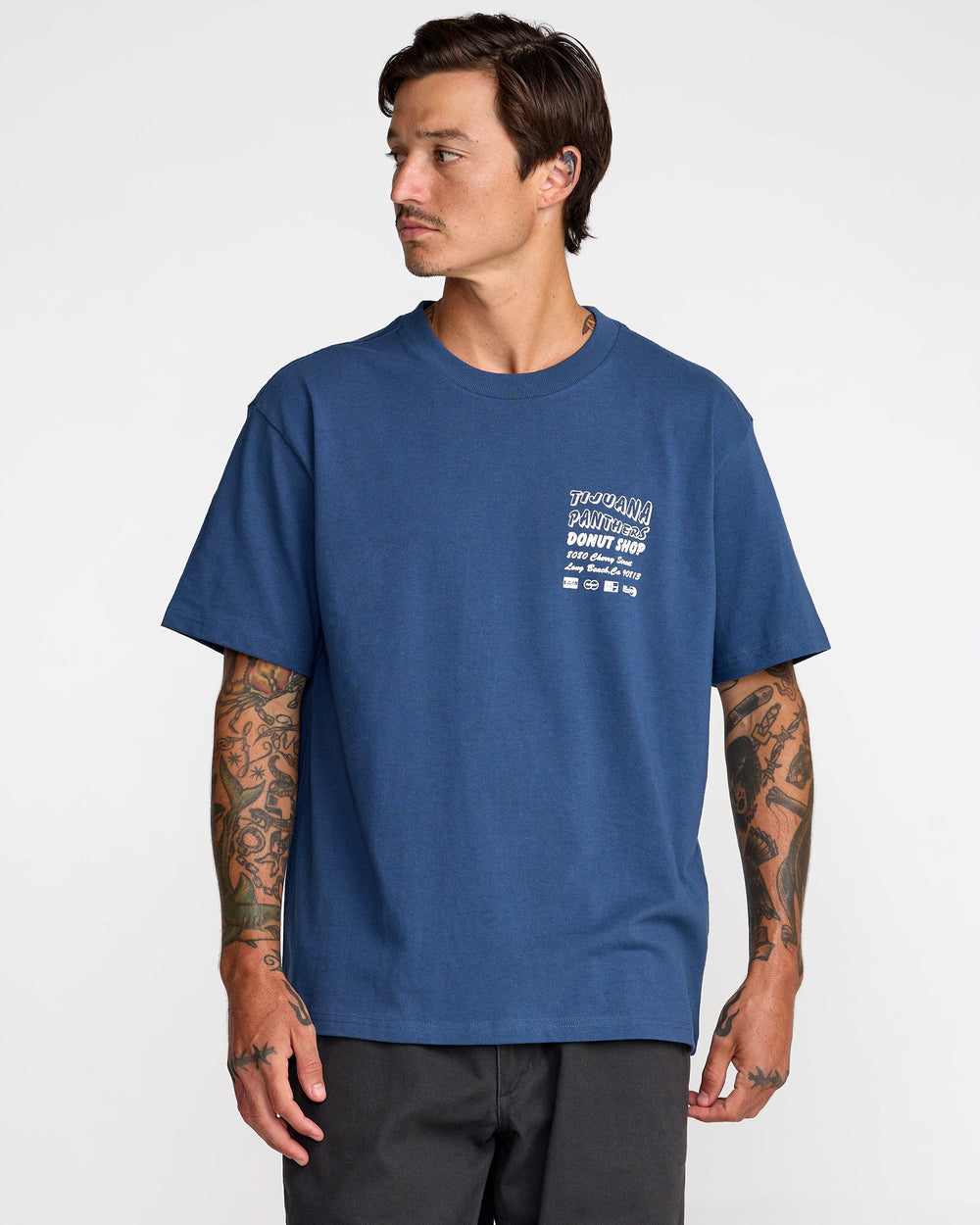 CS Donut Shop Short Sleeve Tee - Dark Denim | RVCA for sale