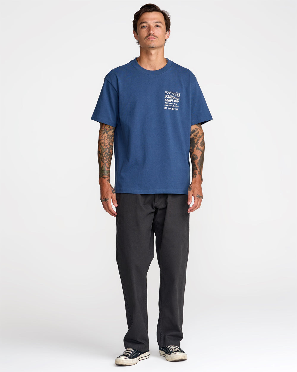 CS Donut Shop Short Sleeve Tee - Dark Denim | RVCA for sale
