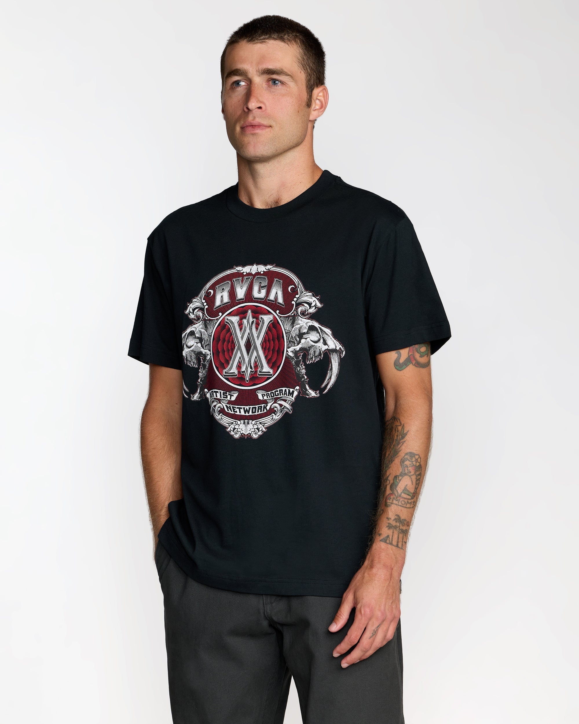 Saber Short Sleeve Tee - Black | RVCA sale