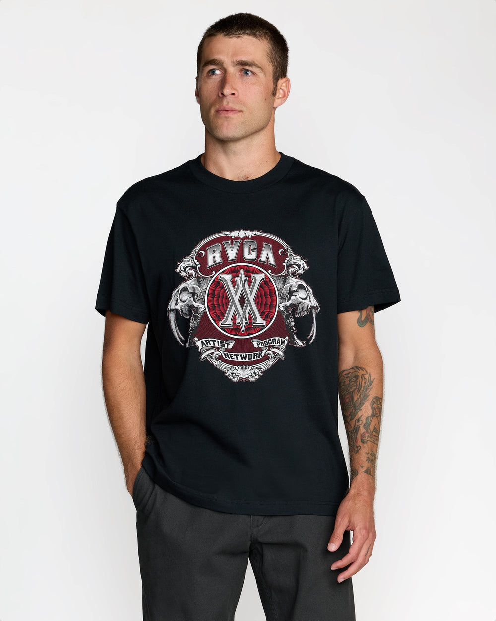 Saber Short Sleeve Tee - Black | RVCA sale