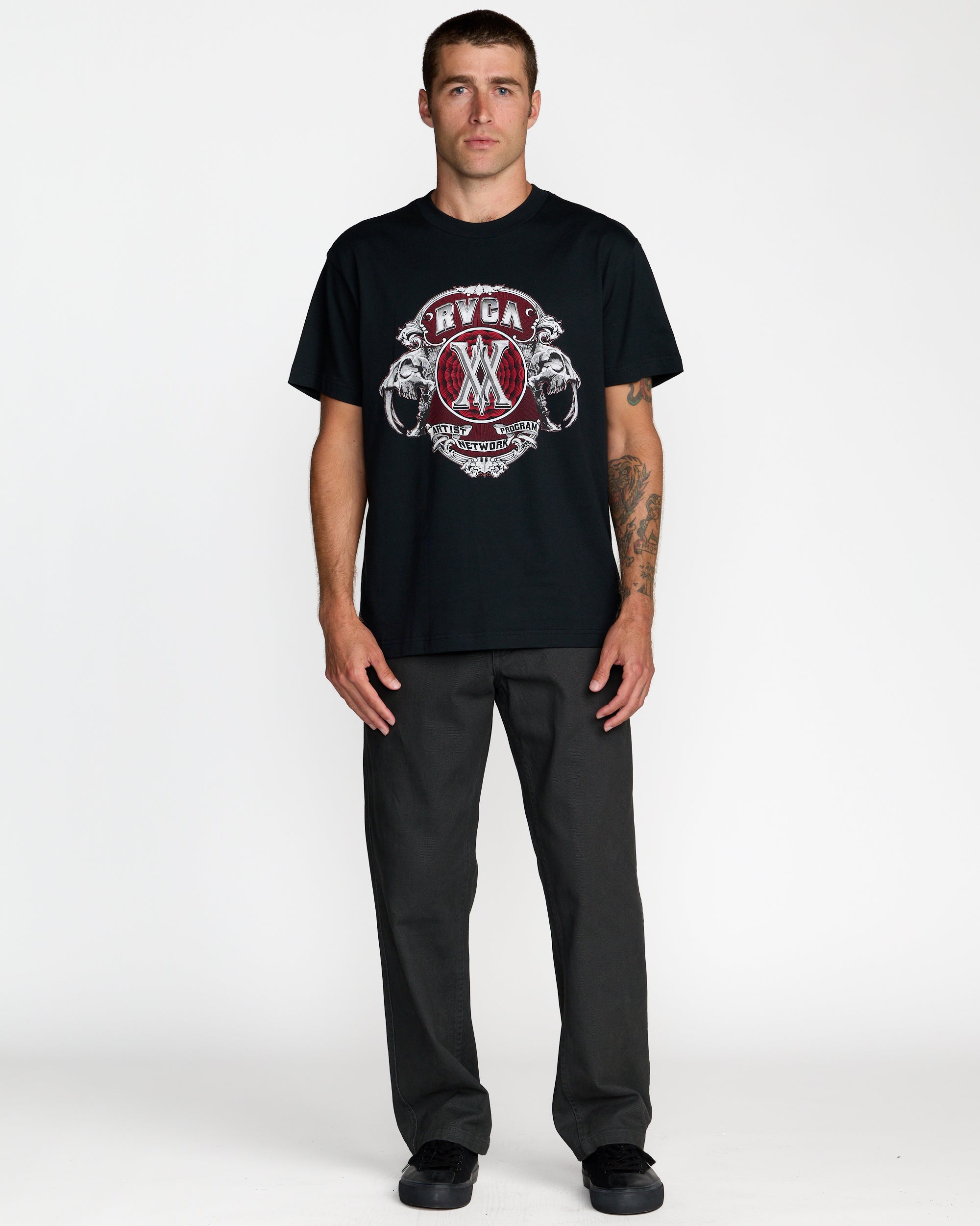 Saber Short Sleeve Tee - Black | RVCA sale