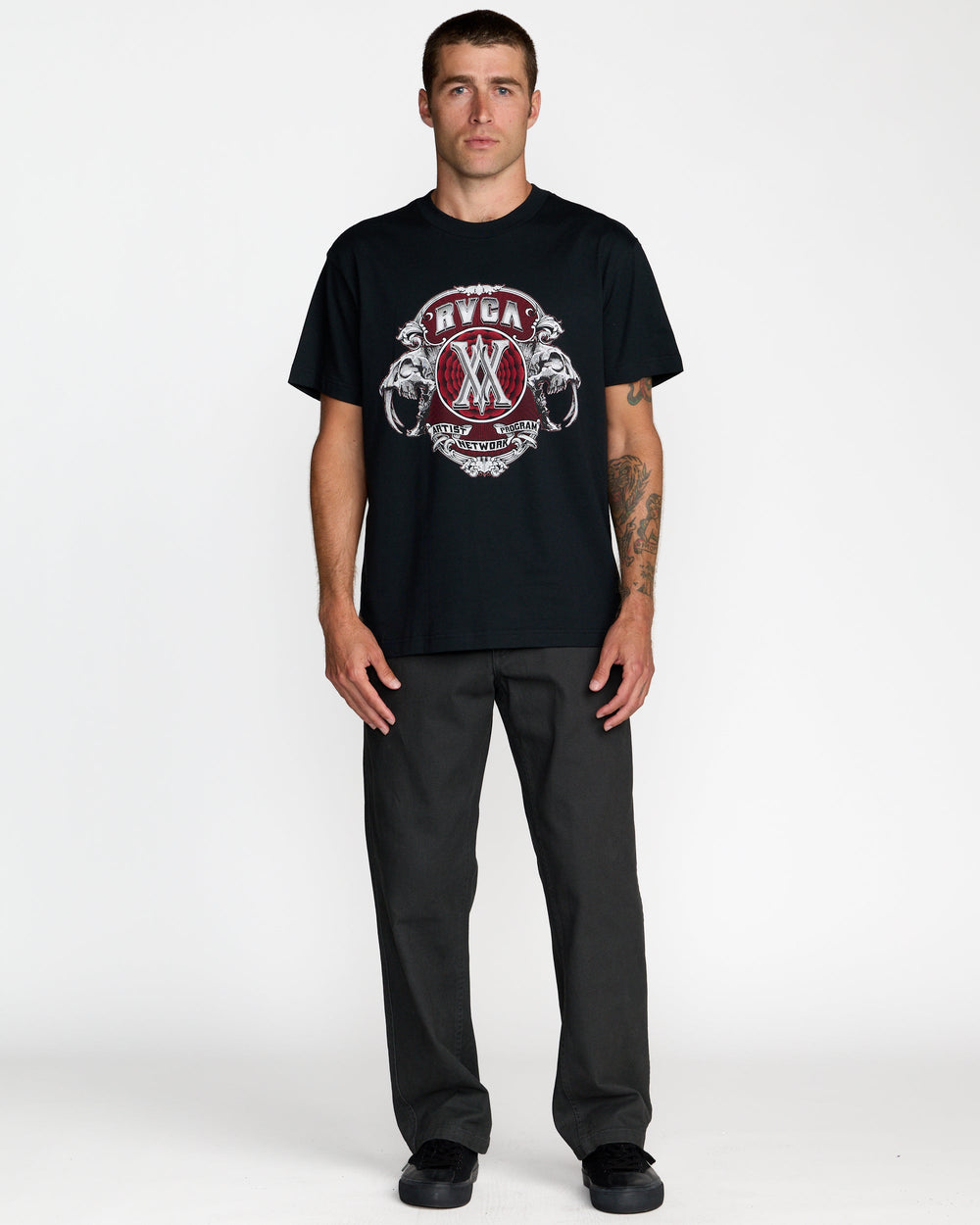 Saber Short Sleeve Tee - Black | RVCA sale