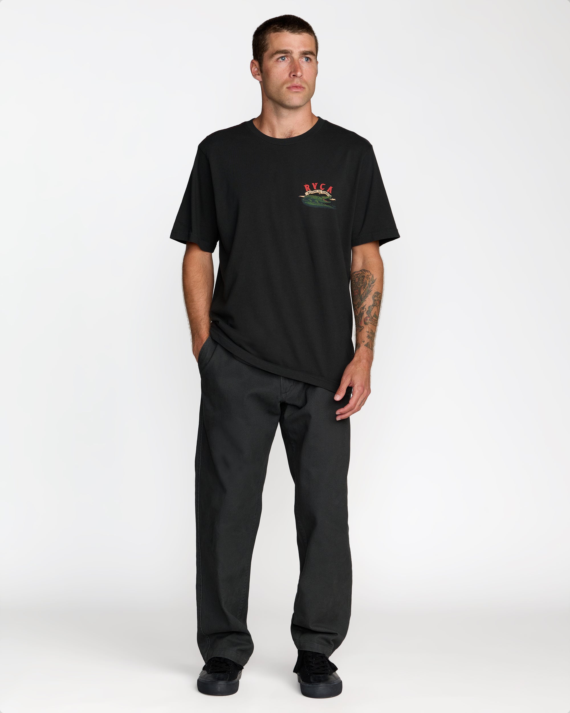 Welcome To RVCA Short Sleeve Tee - Pirate Black | RVCA near me