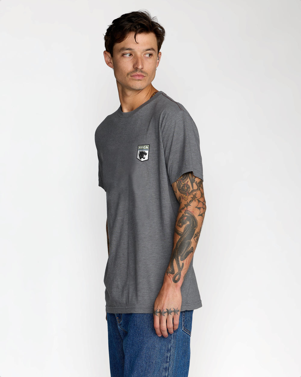 Pantero Short Sleeve Tee - Smoke | RVCA on sale