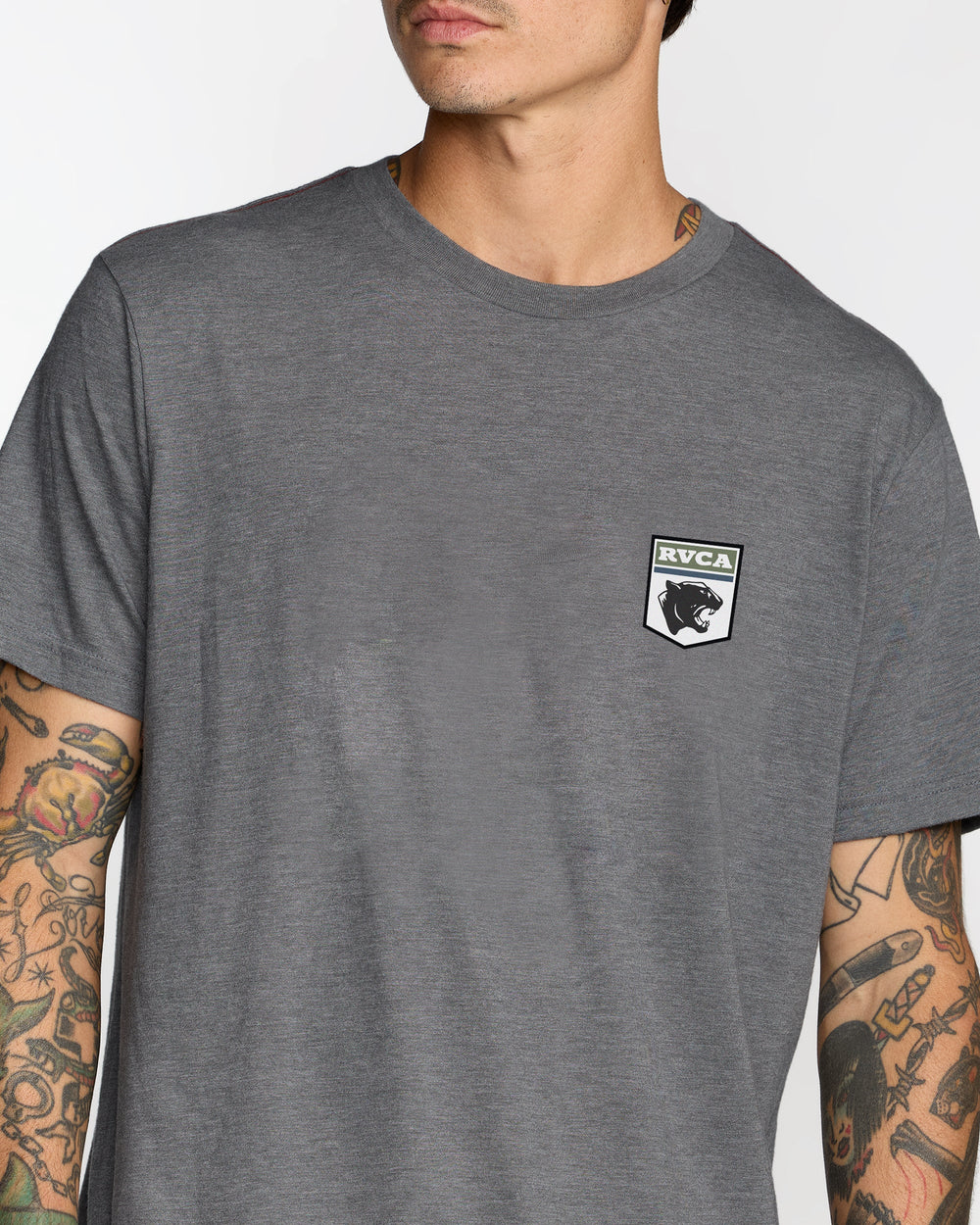 Pantero Short Sleeve Tee - Smoke | RVCA on sale