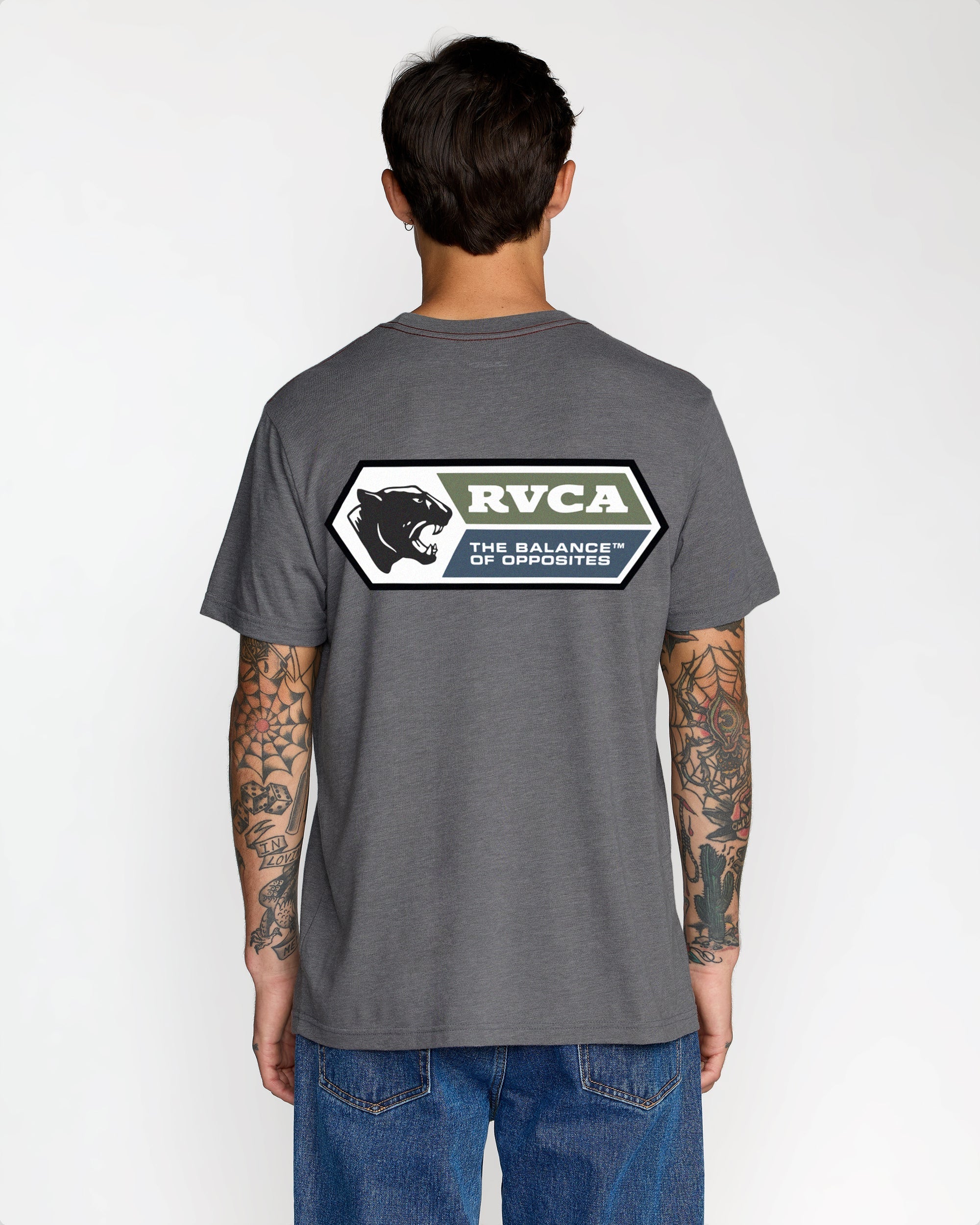 Pantero Short Sleeve Tee - Smoke | RVCA on sale