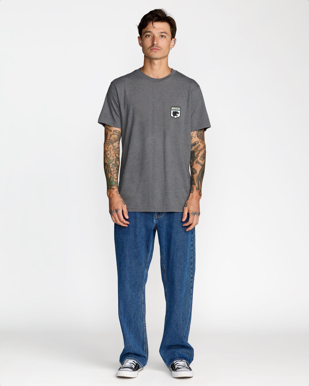 Pantero Short Sleeve Tee - Smoke | RVCA on sale