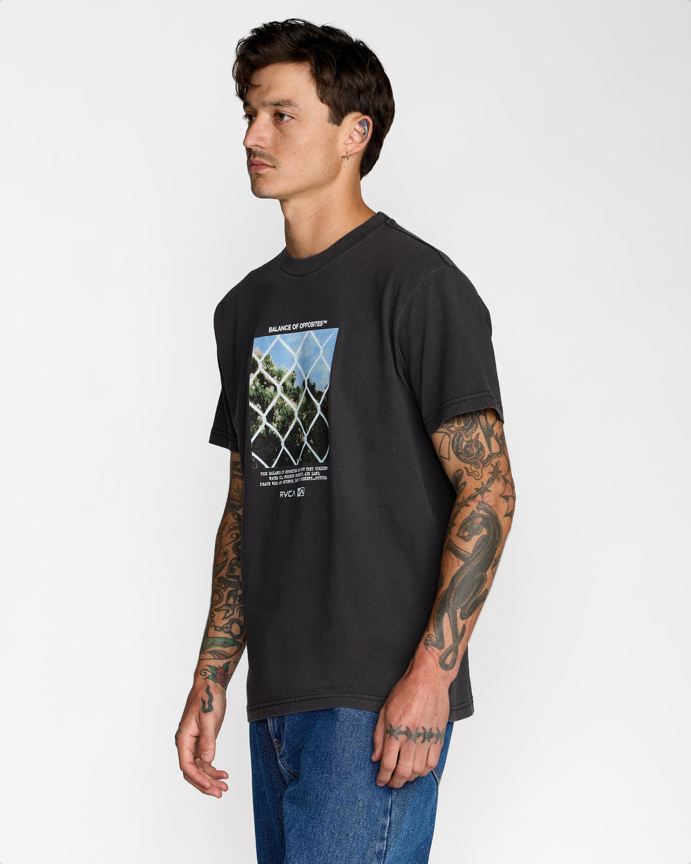 Thru View Short Sleeve Tee - Black | RVCA sale
