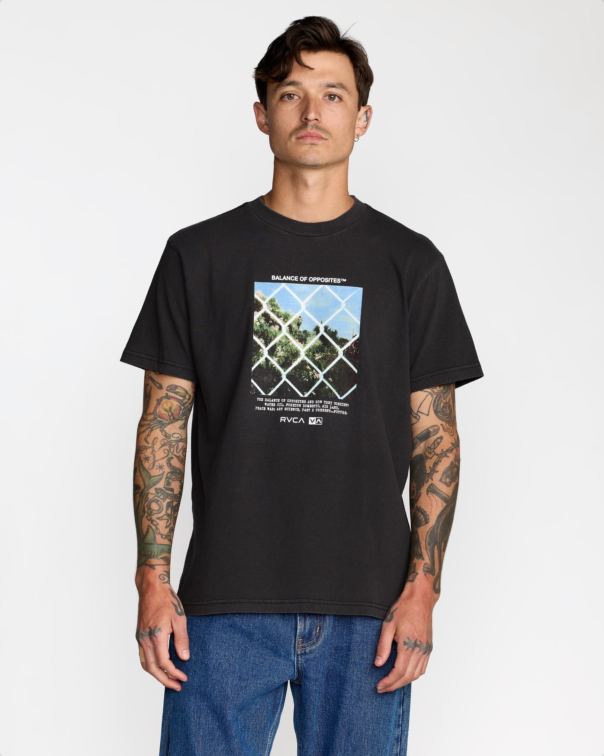 Thru View Short Sleeve Tee - Black | RVCA sale