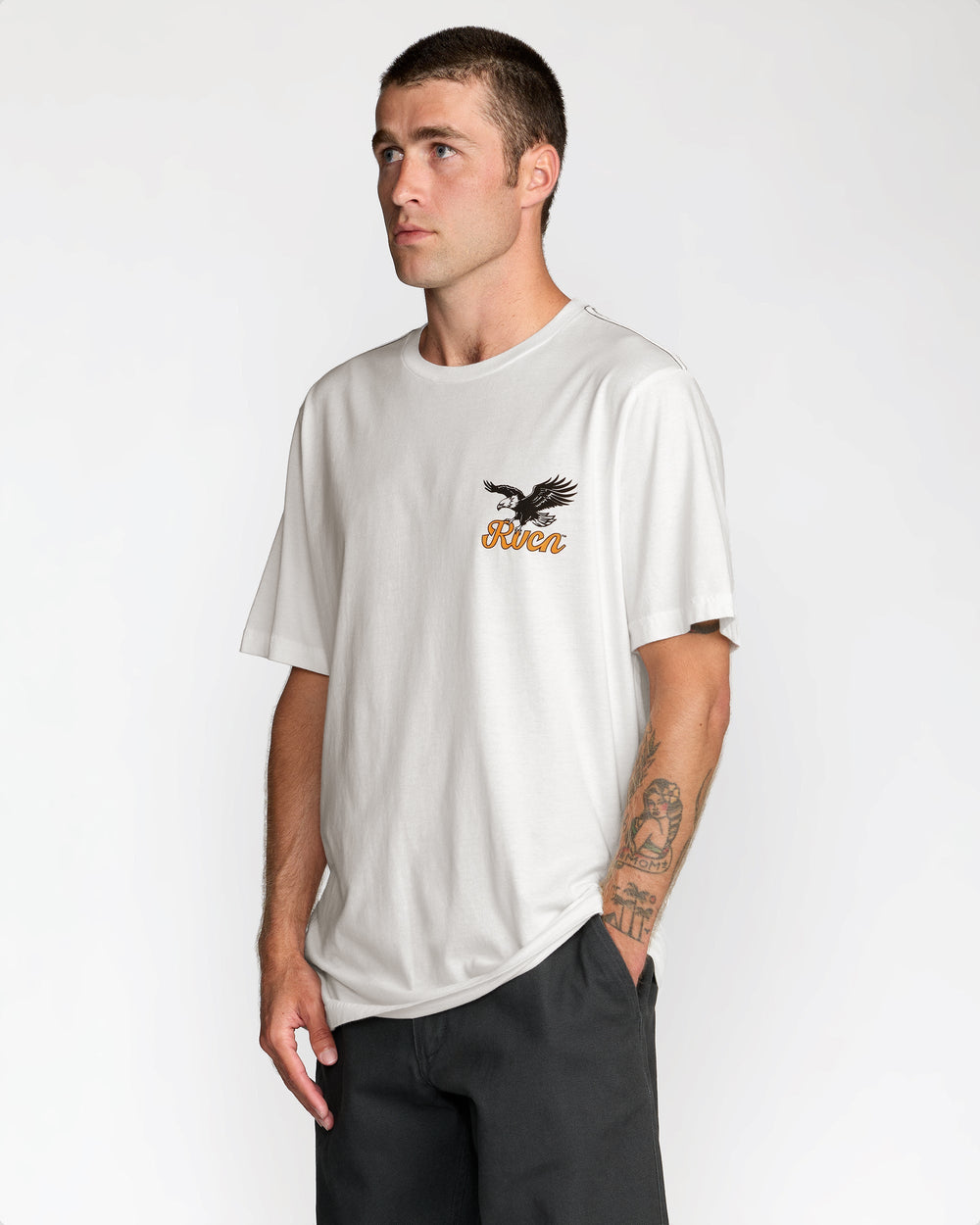On Wings Short Sleeve Tee - Antique White | RVCA US