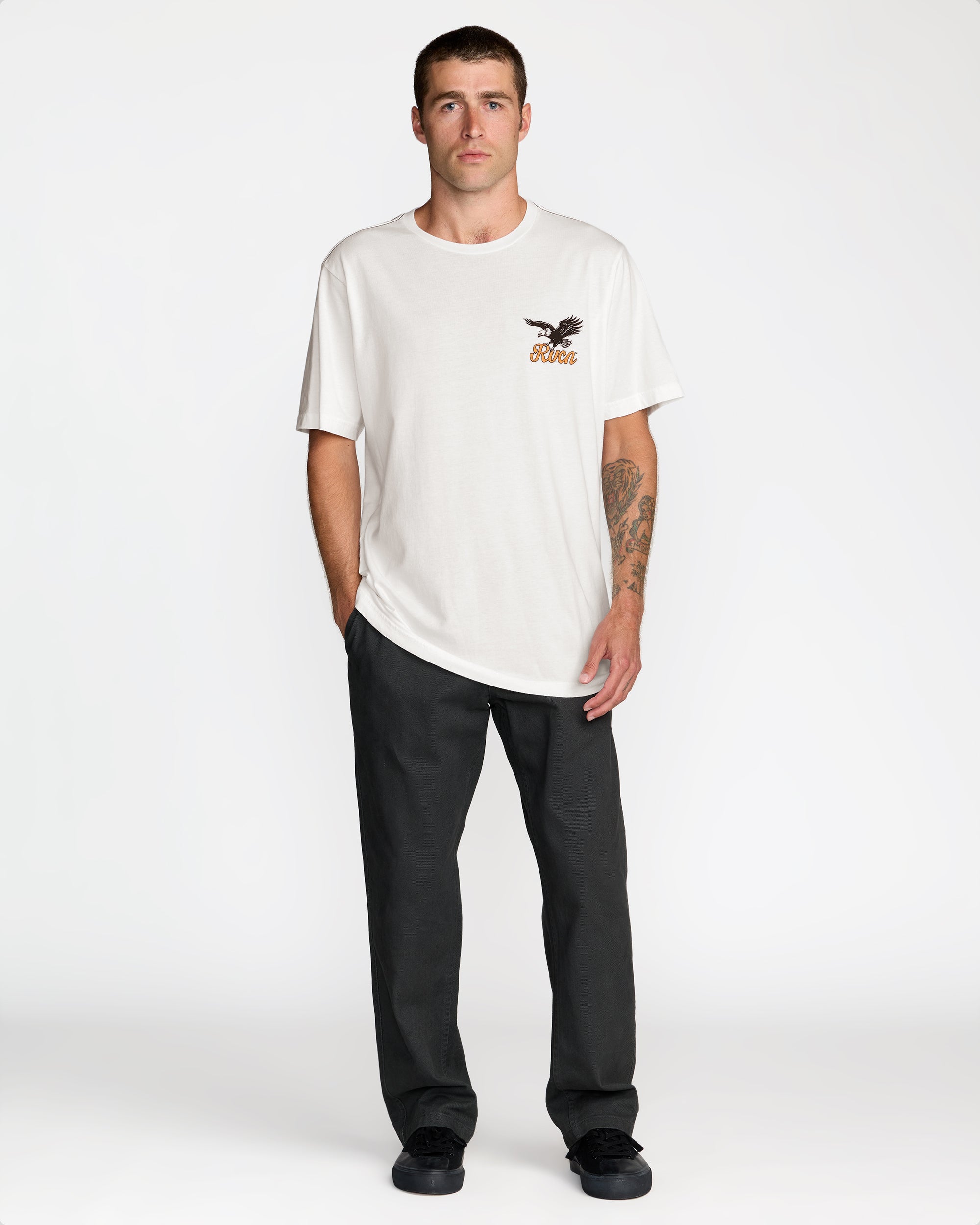 On Wings Short Sleeve Tee - Antique White | RVCA US