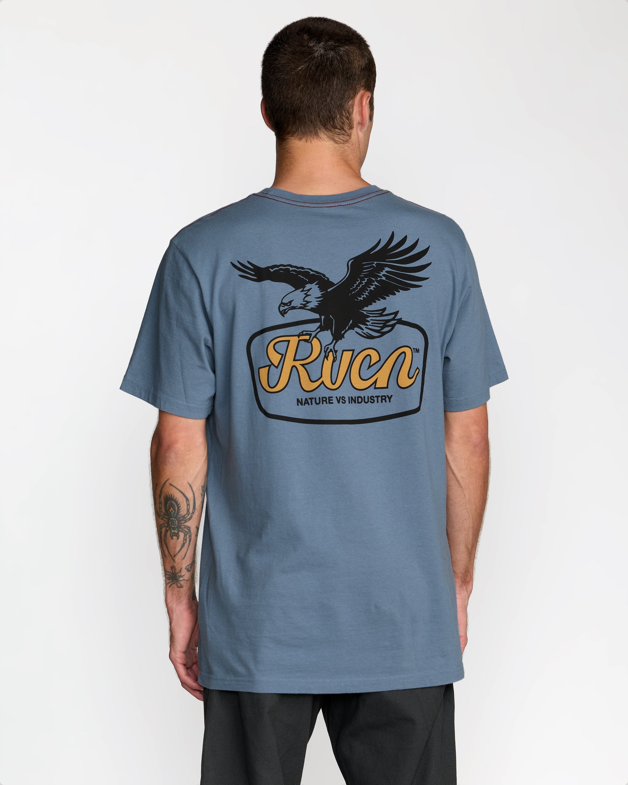 On Wings Short Sleeve Tee - Vintage Navy | RVCA US