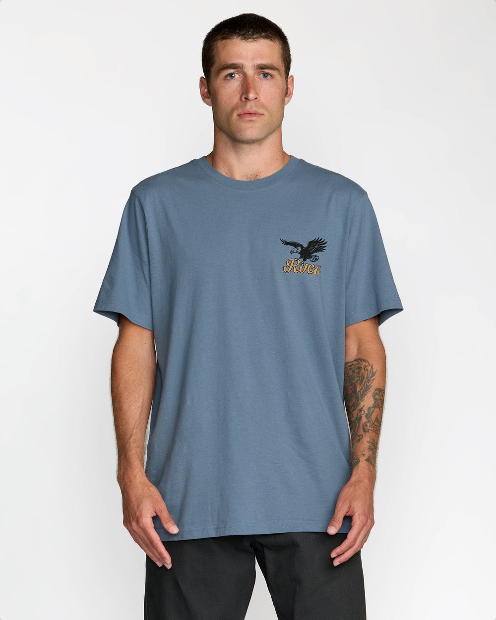 On Wings Short Sleeve Tee - Vintage Navy | RVCA US