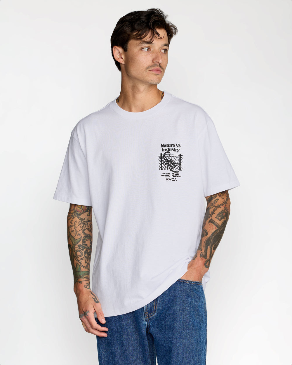 Security Code Tee - White | RVCA US