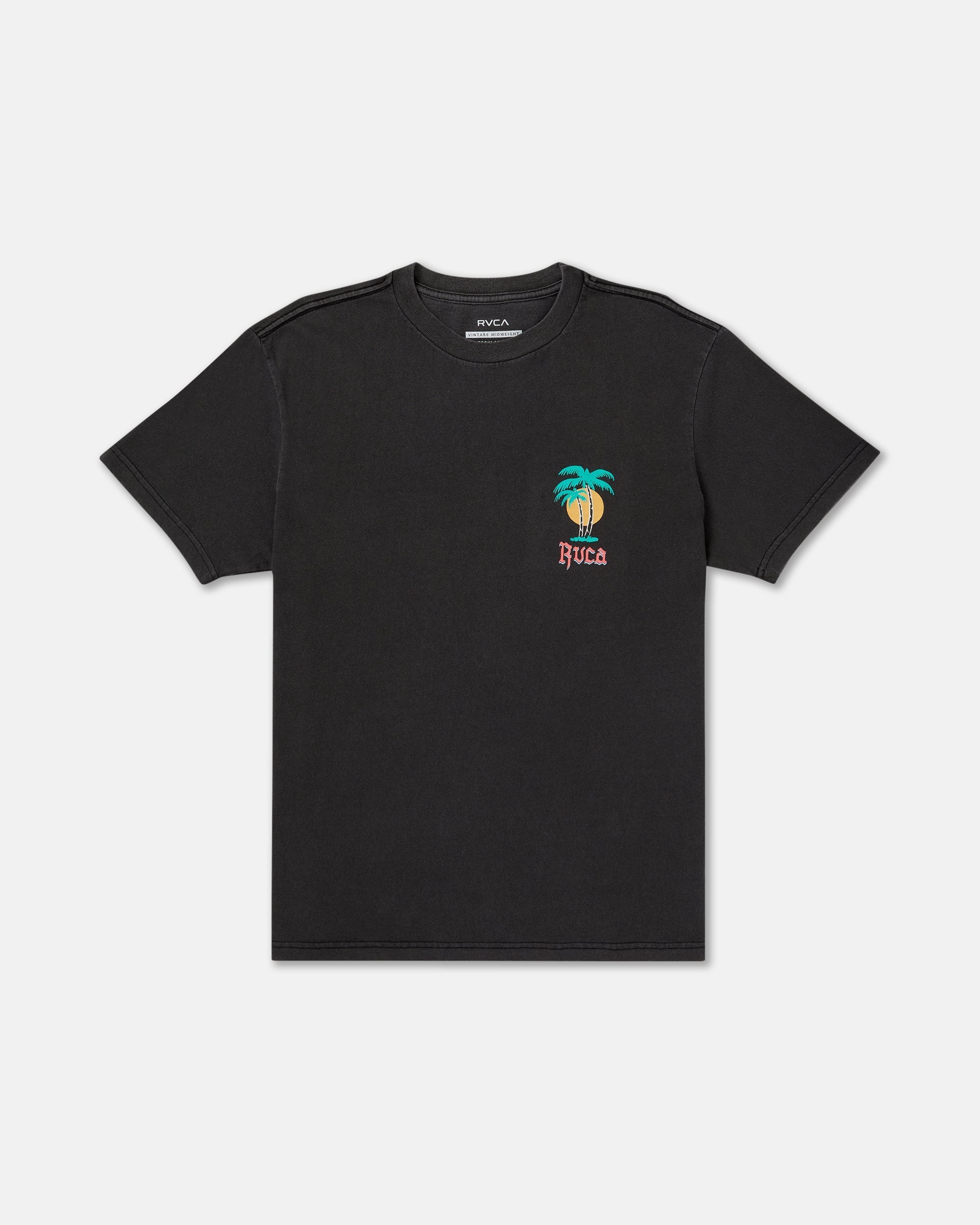 Frond Mural Short Sleeve Tee - Black | RVCA near me