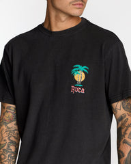 Frond Mural Short Sleeve Tee - Black | RVCA near me