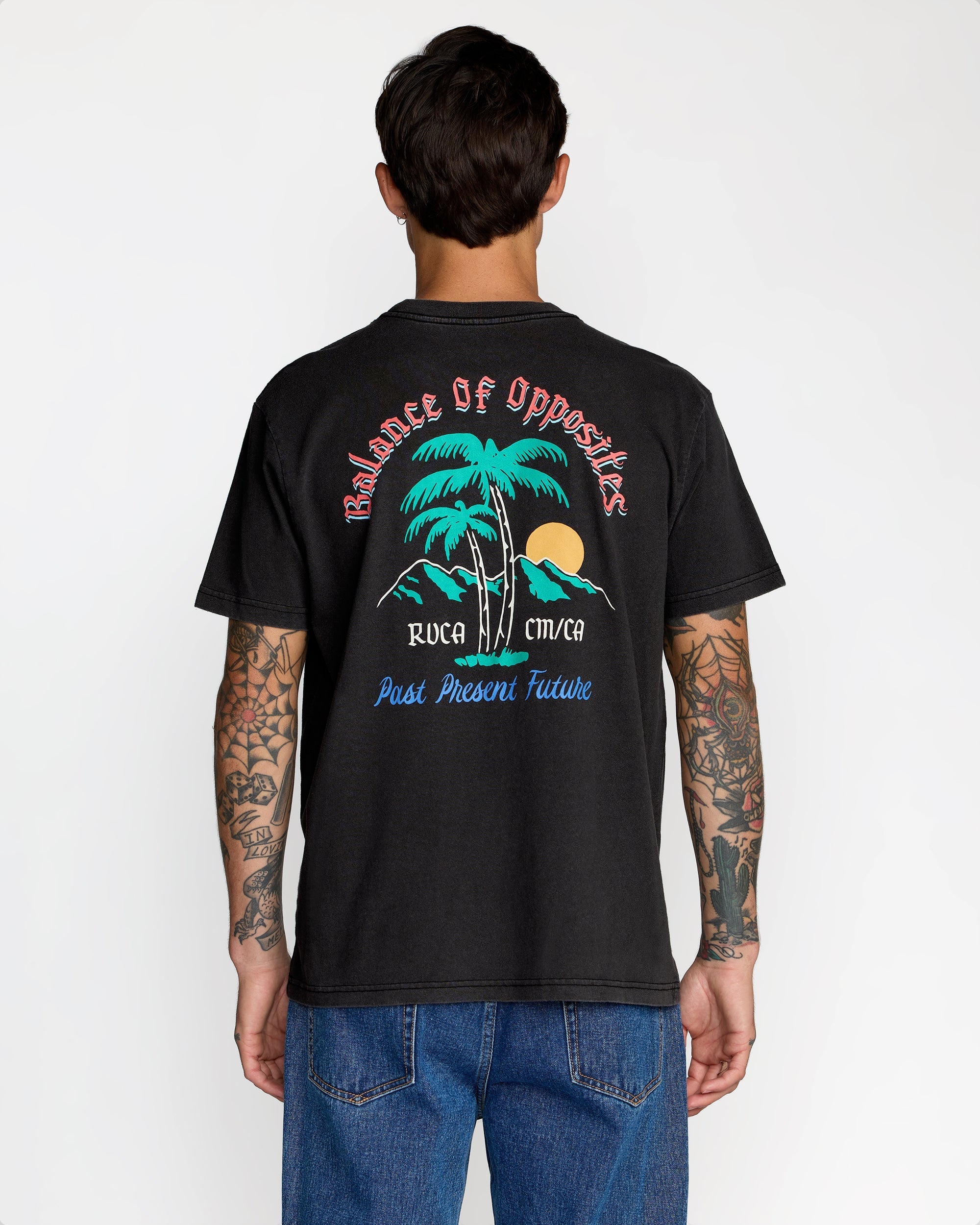 Frond Mural Short Sleeve Tee - Black | RVCA near me