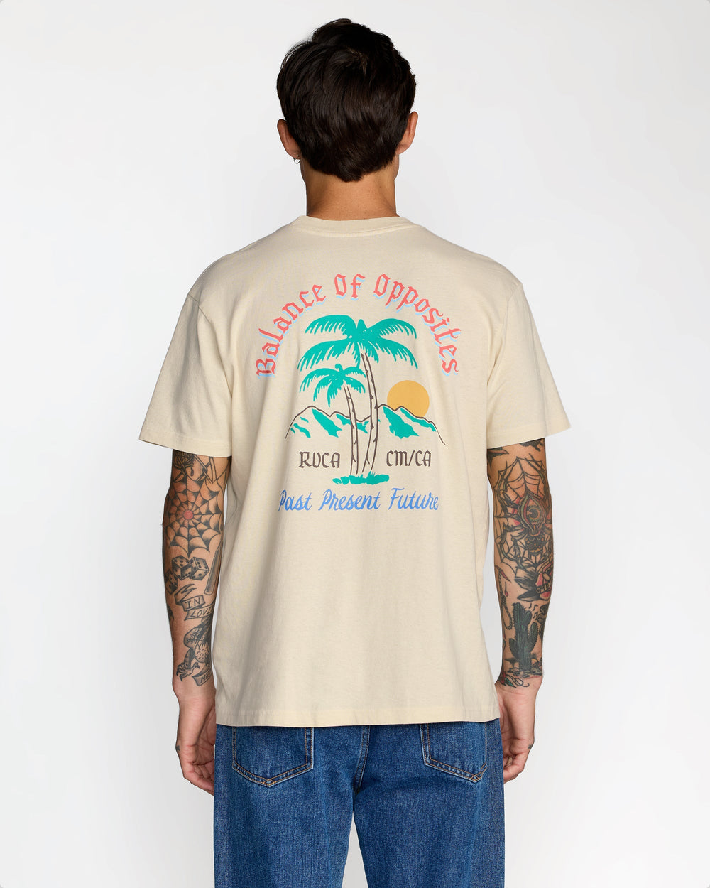 Frond Mural Short Sleeve Tee - Ceramic | RVCA on sale