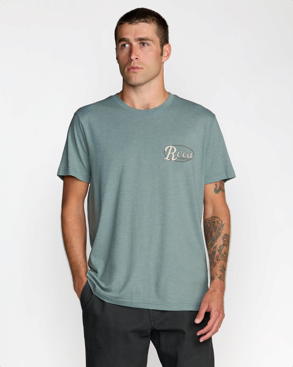 Corral Short Sleeve Tee - Lead | RVCA online