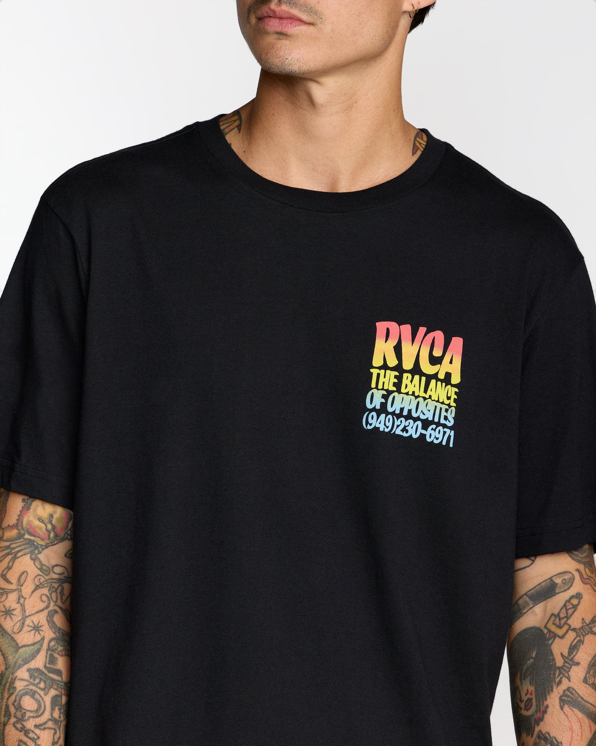 Screen Fade Short Sleeve Tee - Black | RVCA near me