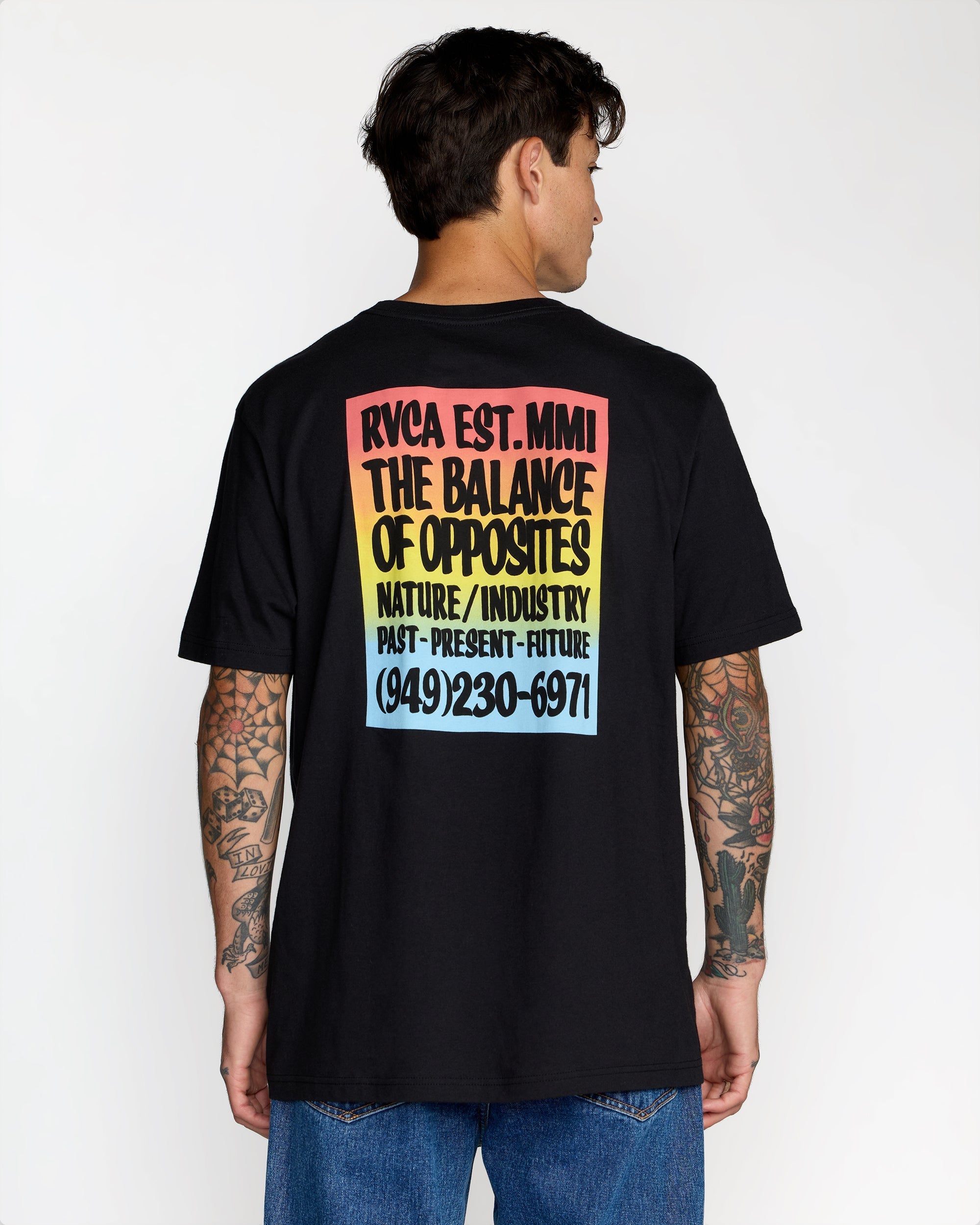Screen Fade Short Sleeve Tee - Black | RVCA near me